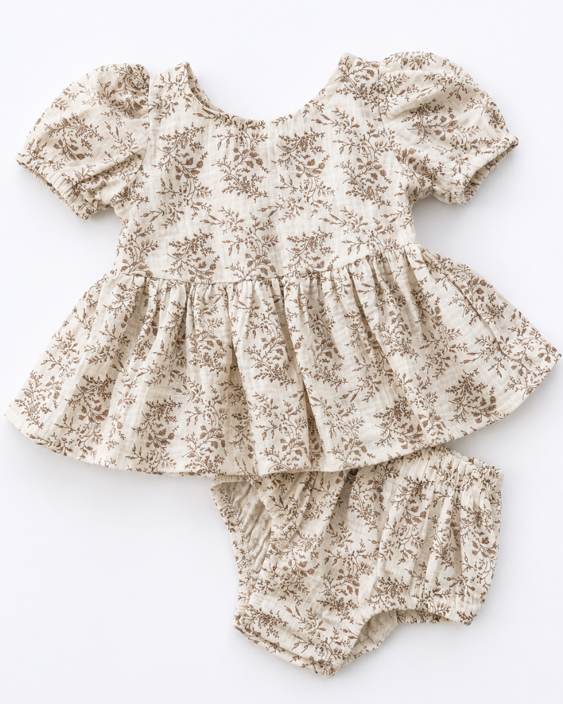 Quinn Bow-Back Top & Bloomer Set | Wisteria Smoke