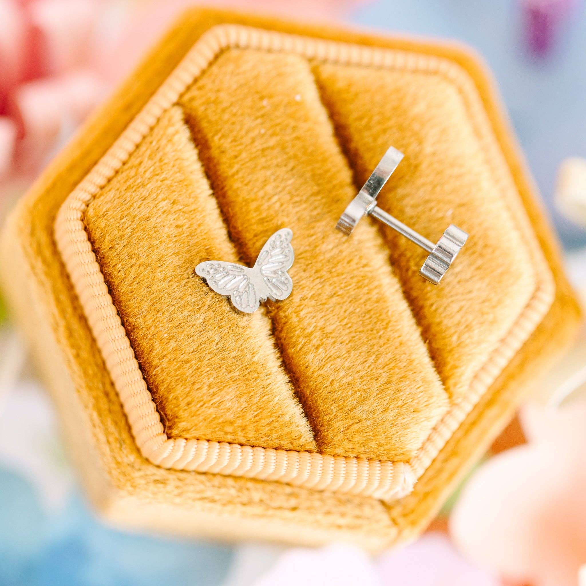 Silver Classic Butterfly Earrings