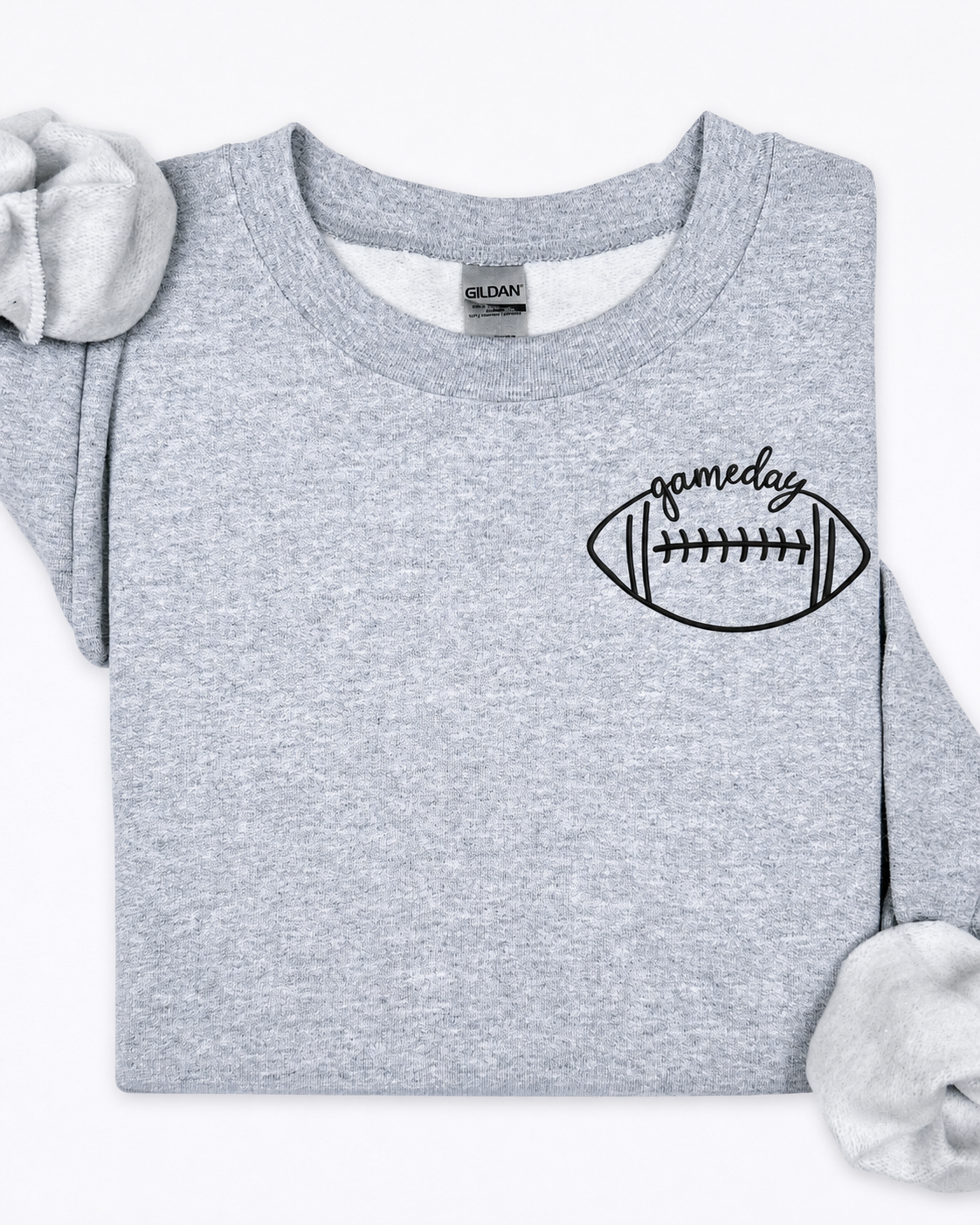 Gameday Football Embroidered Crewneck | Grey (Presale only)