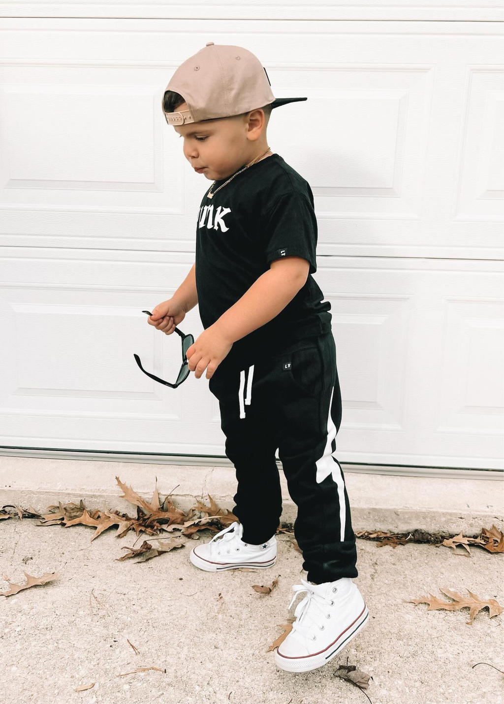 Lightning Bolt Joggers | Black