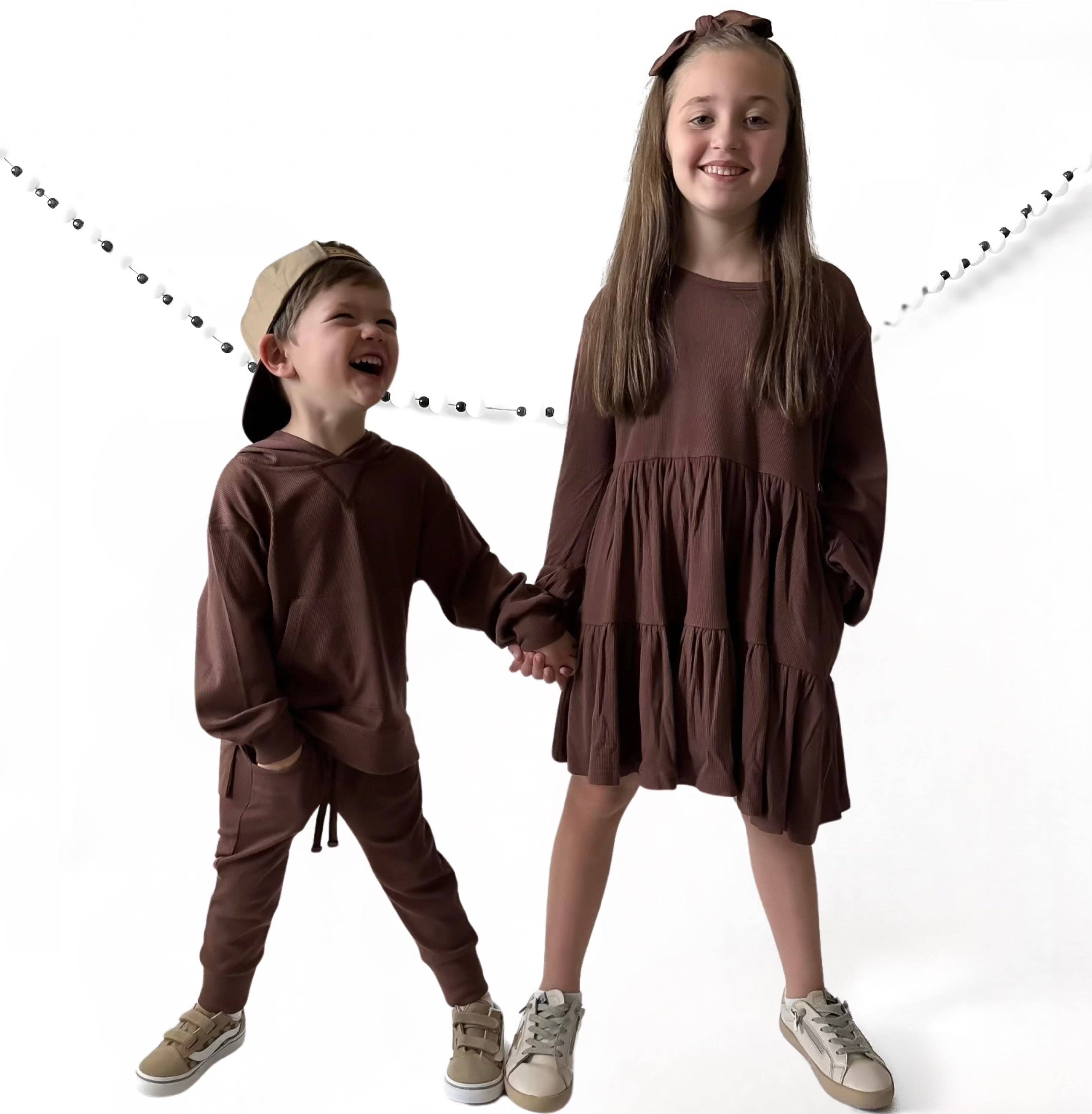 BAMBOO RIBBED HOODIE | COCOA