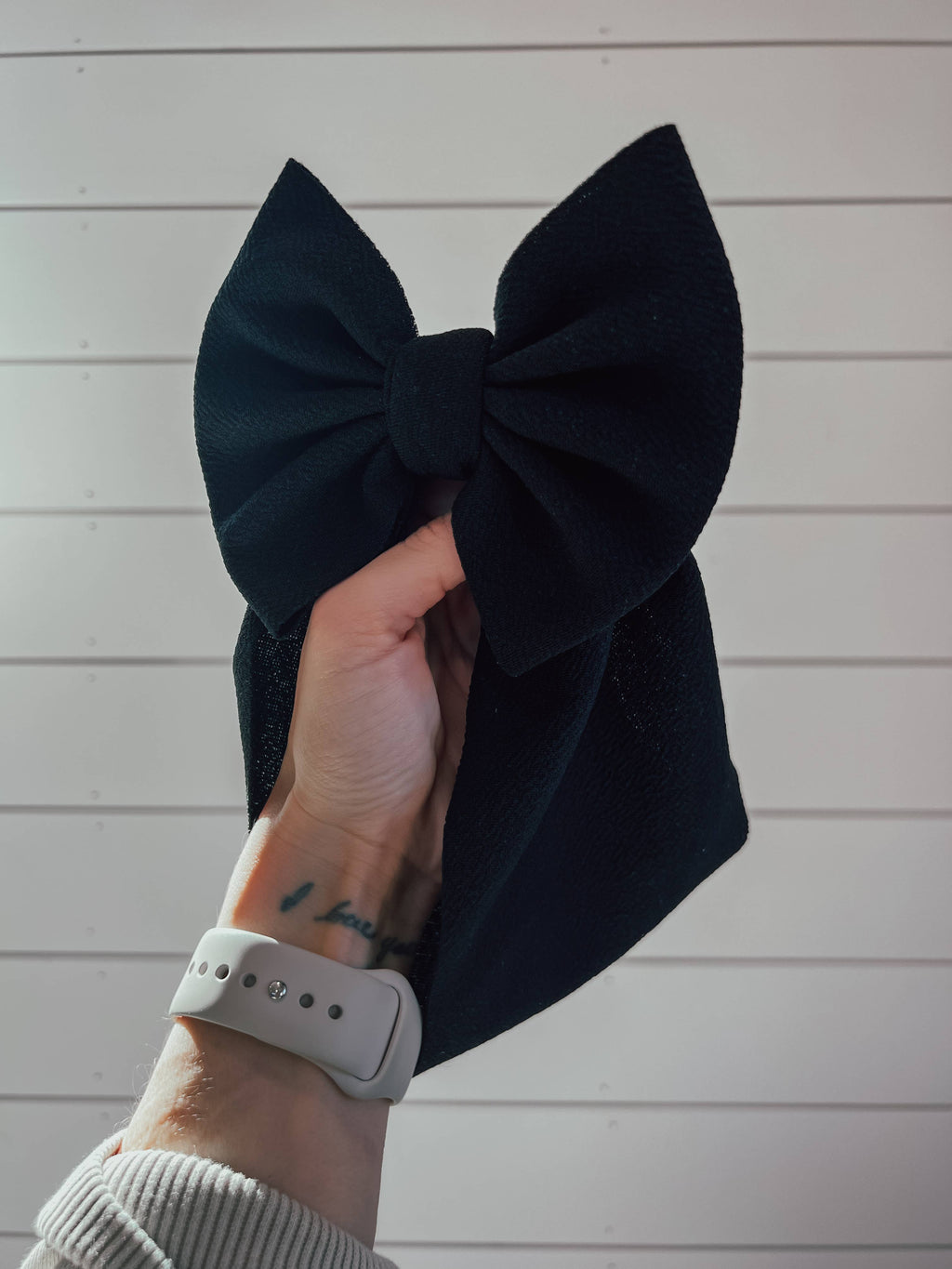 Oversize Bow Headband | Black