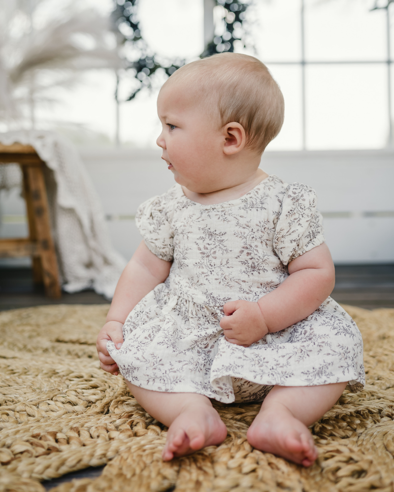 Quinn Bow-Back Top & Bloomer Set | Wisteria Smoke