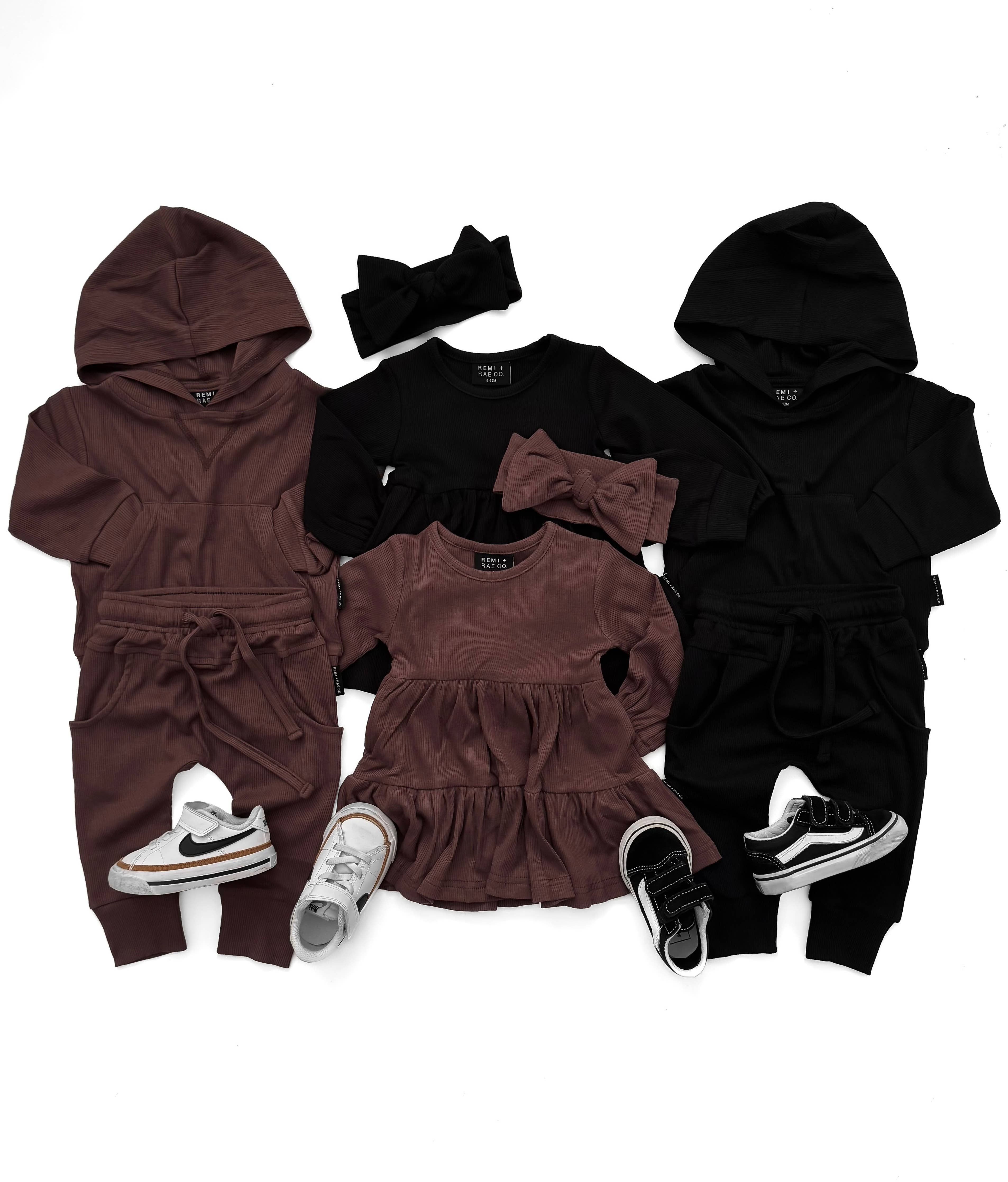 BAMBOO RIBBED HOODIE | COCOA