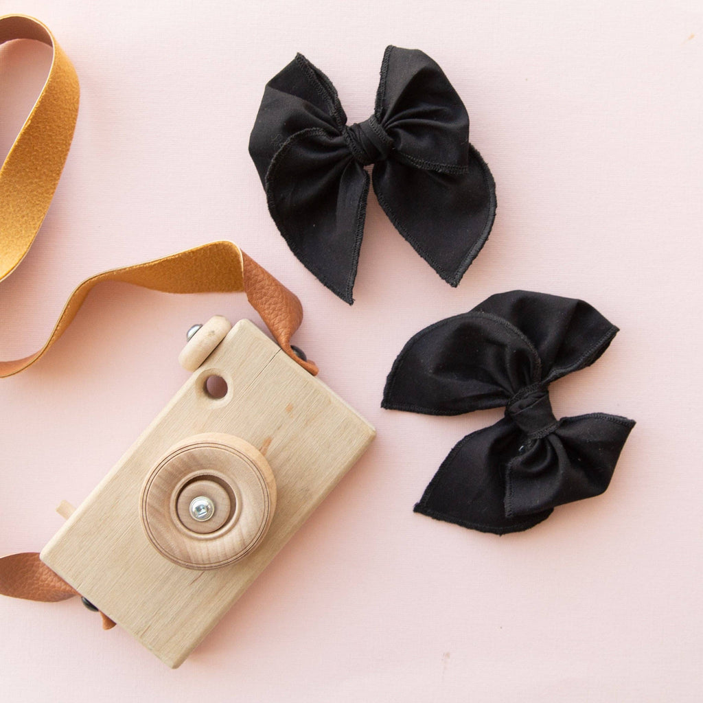 Black | Petite Party Bow: Alligator Clip