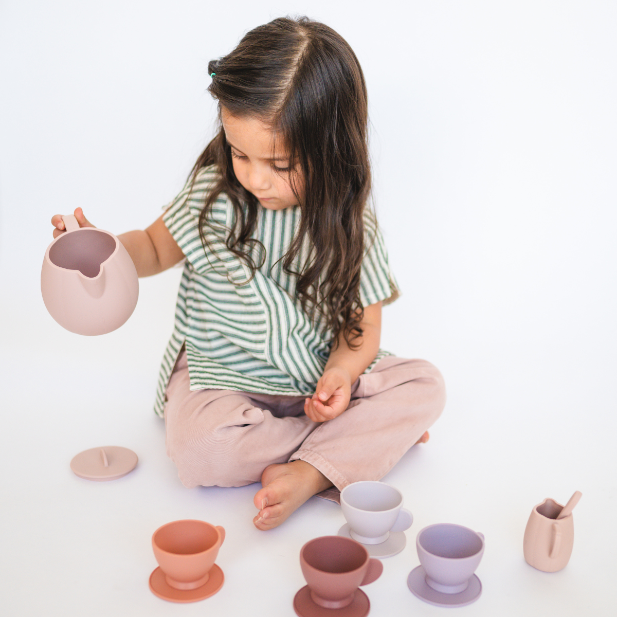 Silicone Tea Set - Petal | Kids Pretend Playset