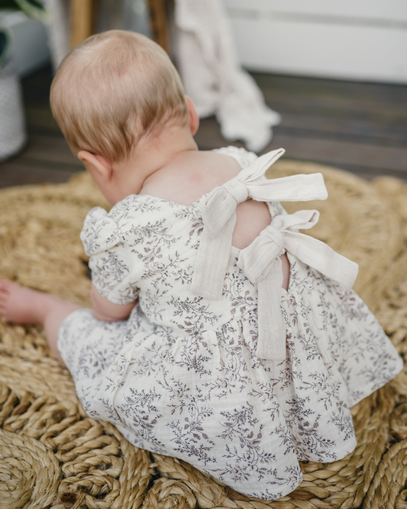 Quinn Bow-Back Top & Bloomer Set | Wisteria Smoke