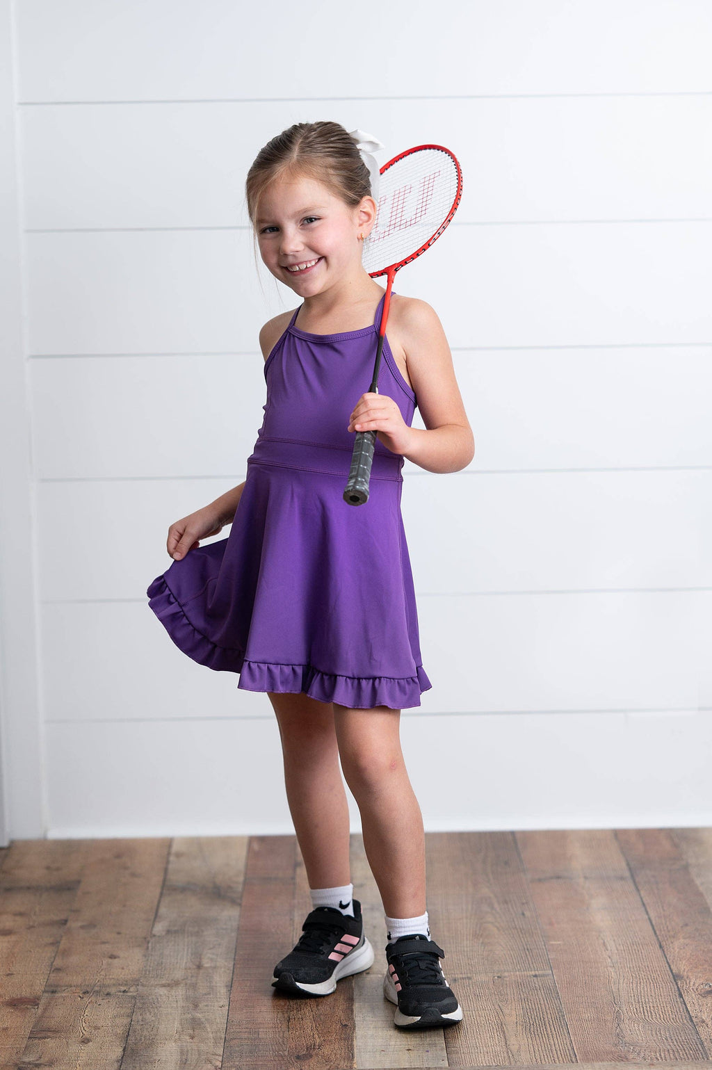 Athletic Ruffle Dress | Purple