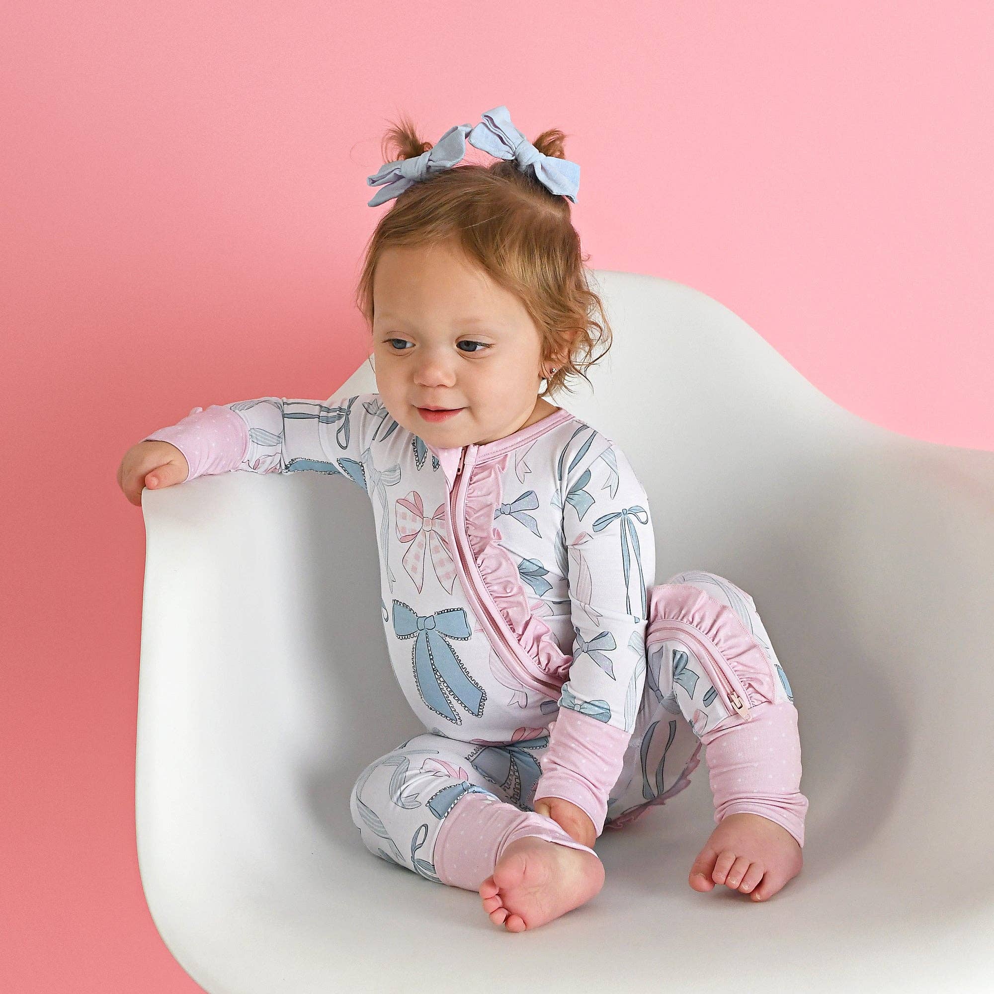 Samantha Bows Ruffle Zip Sleeper