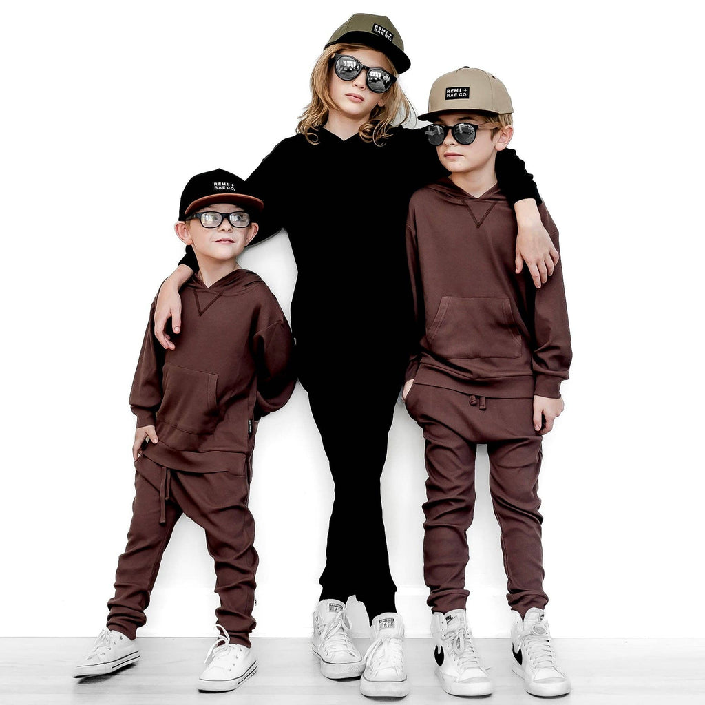 BAMBOO RIBBED HOODIE | BLACK