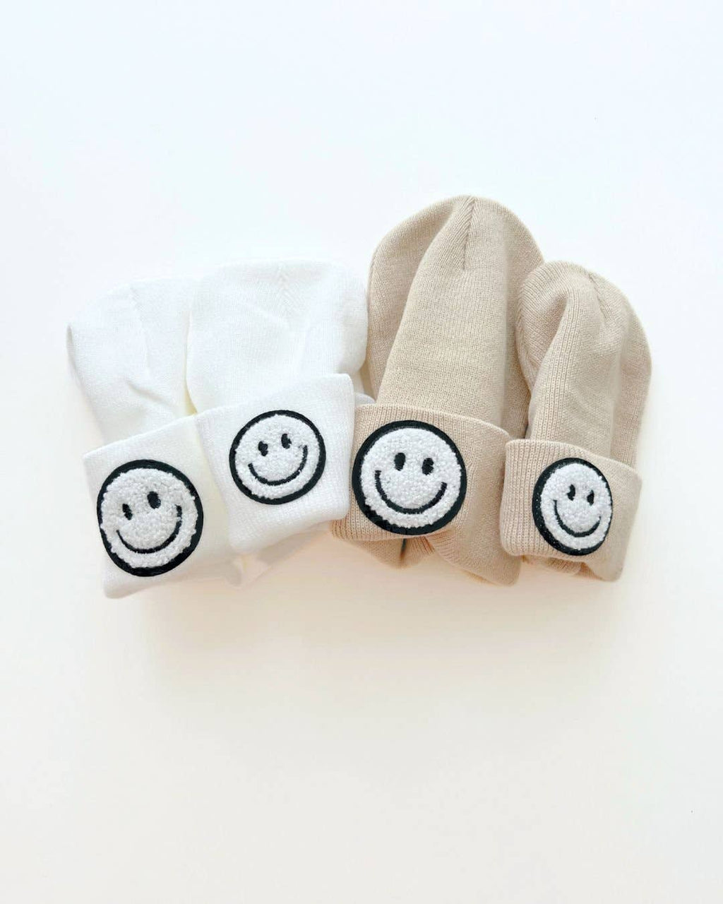 Smiley Baby & Kids Beanie | Beige: Baby