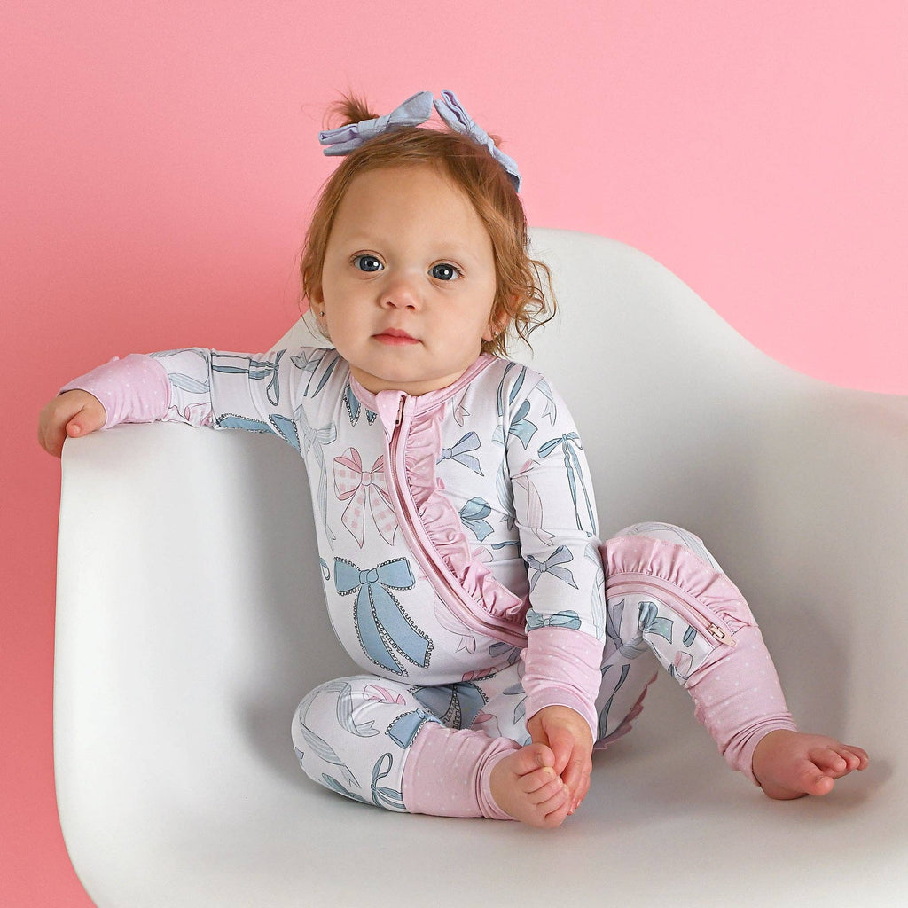 Samantha Bows Ruffle Zip Sleeper