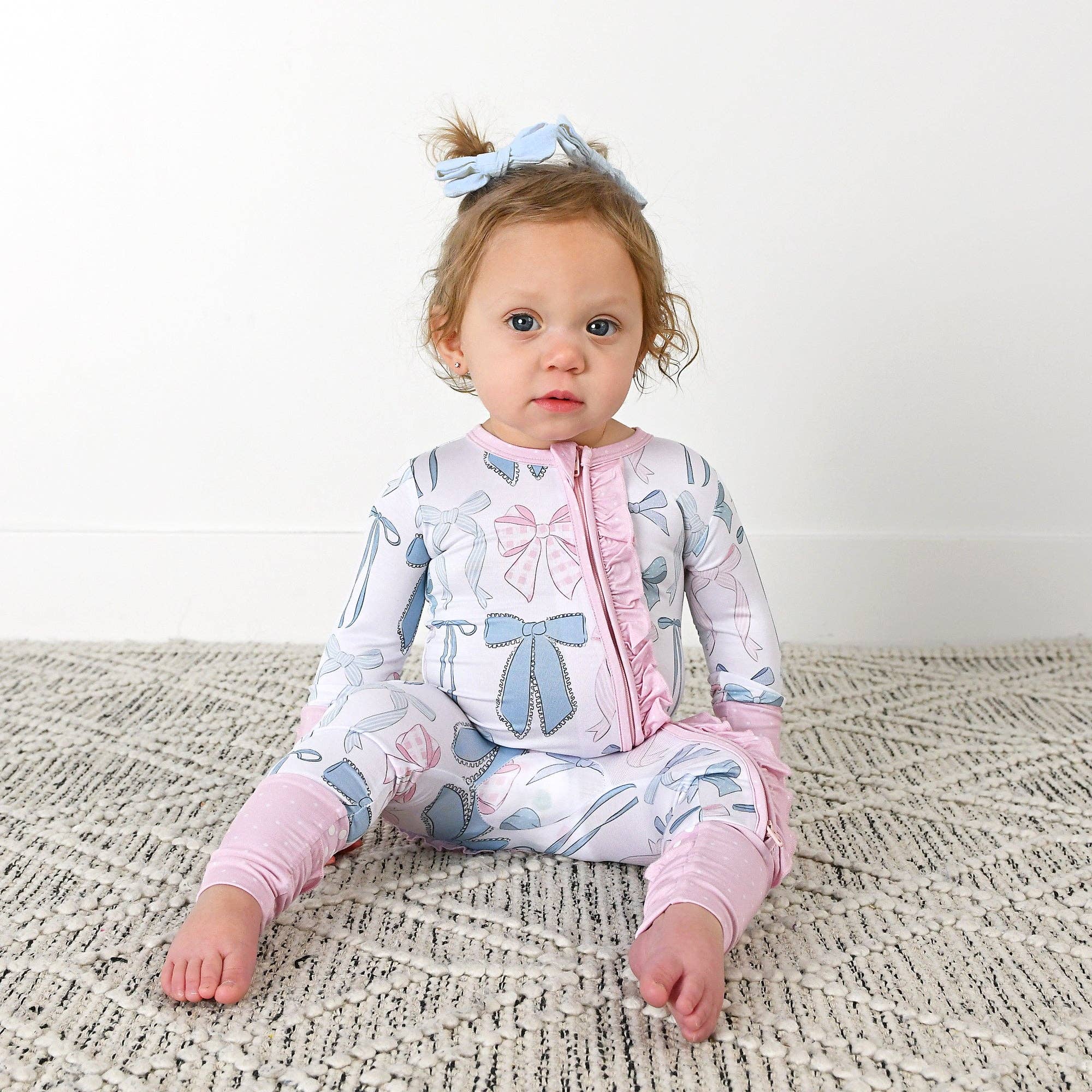 Samantha Bows Ruffle Zip Sleeper