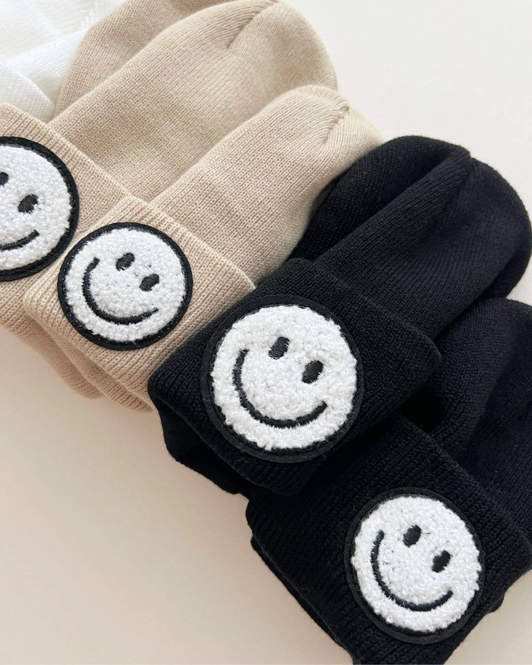 Smiley Baby & Kids Beanie | Black: Toddler