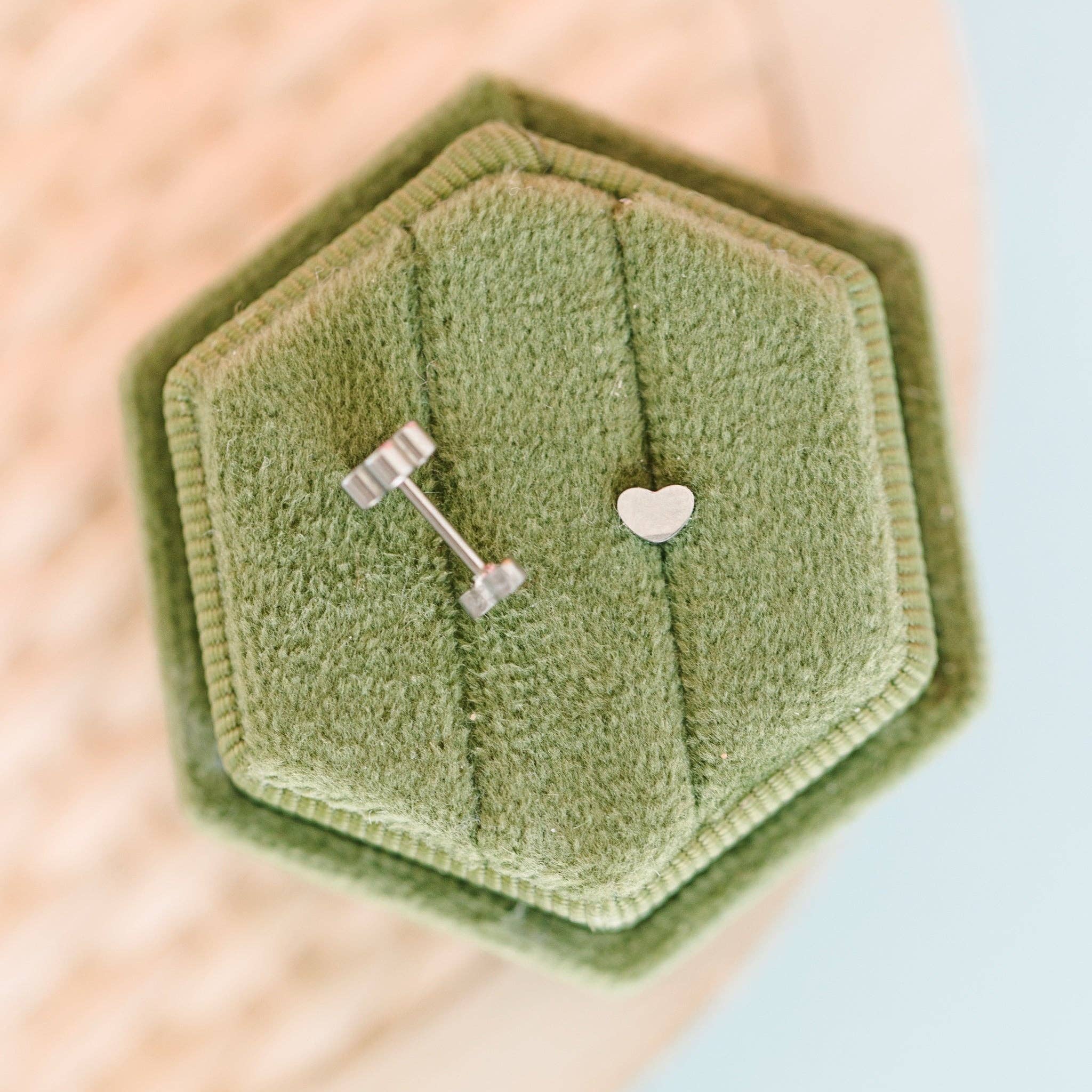 Silver Tiny Classic Heart Earrings