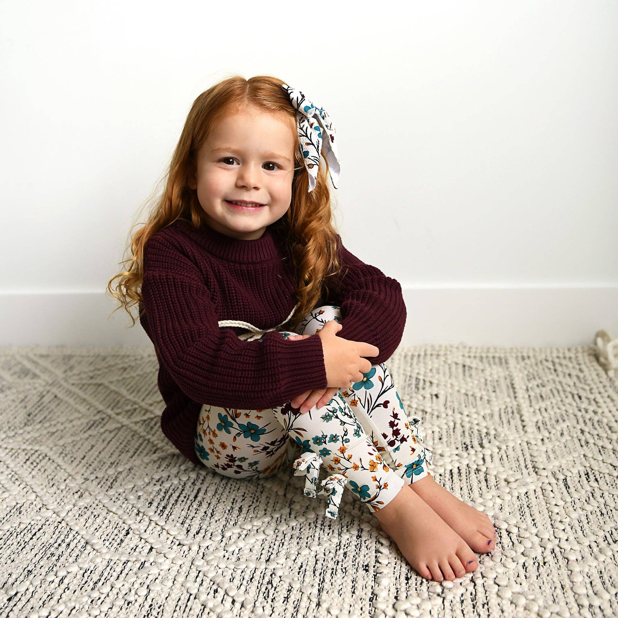 Bow Knitted Sweater | Maroon