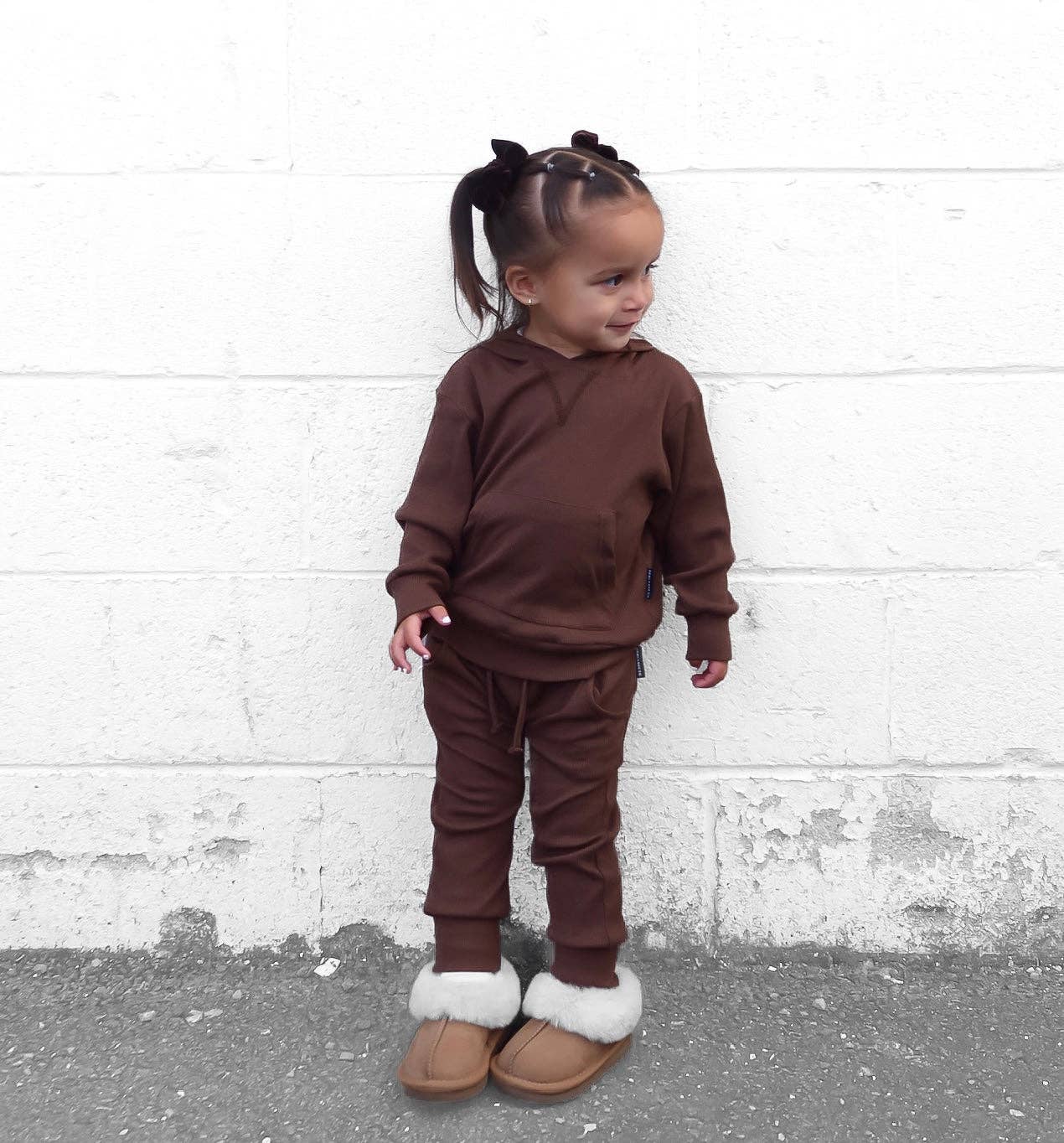 BAMBOO RIBBED HOODIE | COCOA