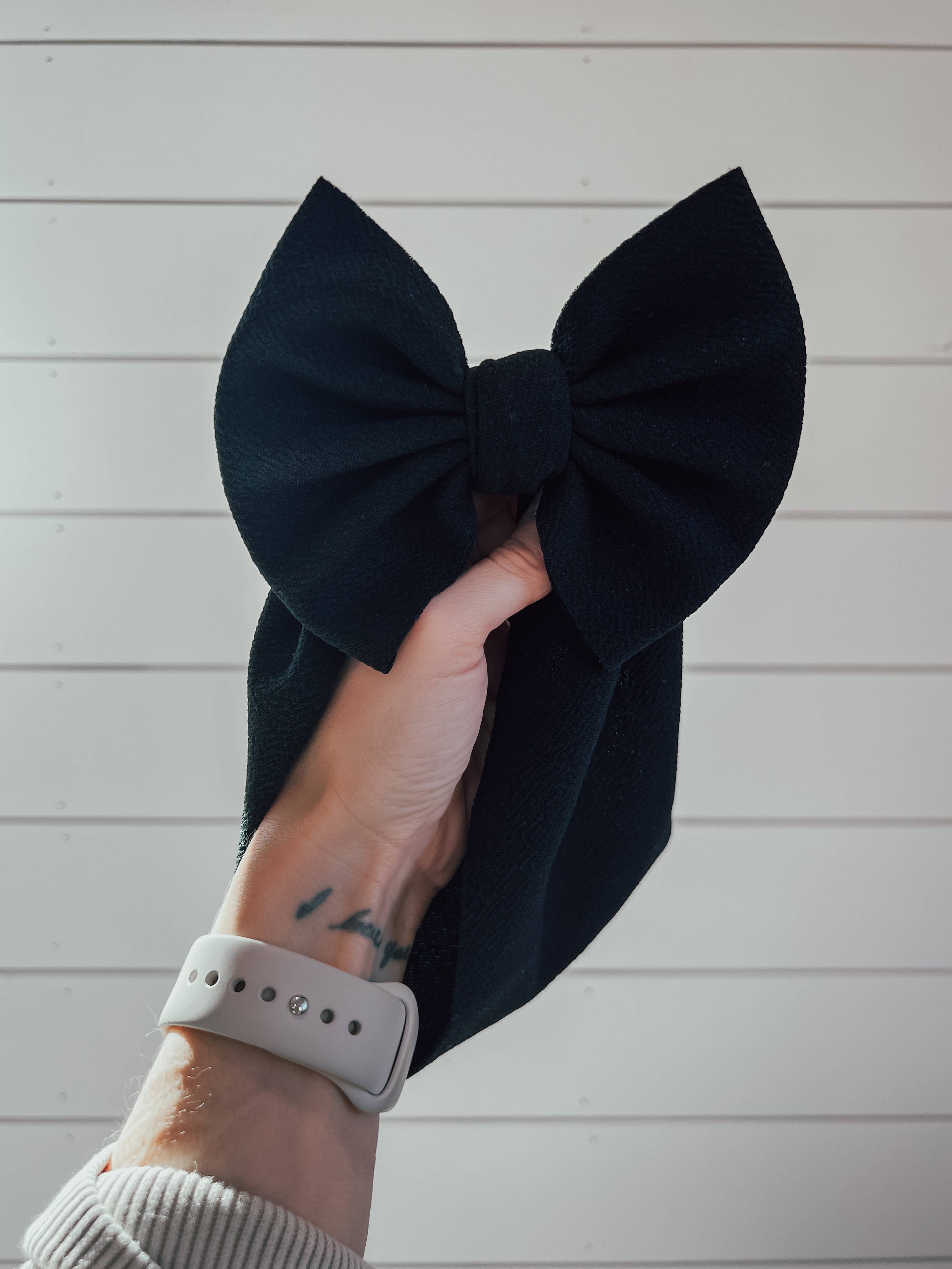 Oversize Bow Headband | Black
