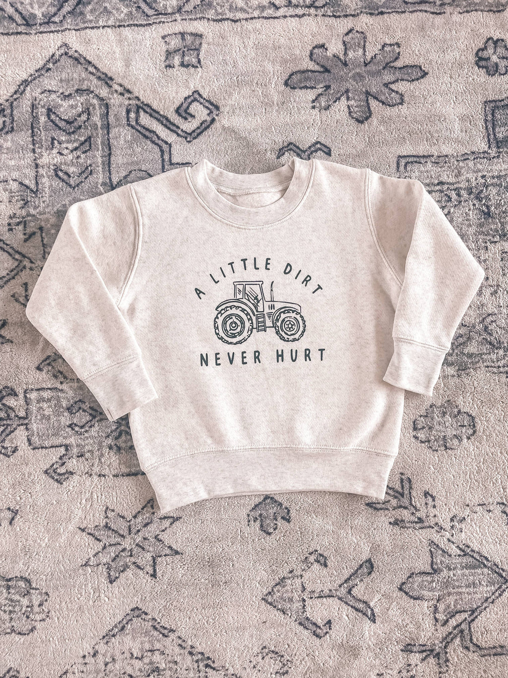 Little Dirt Never Hurt crewneck | Gray