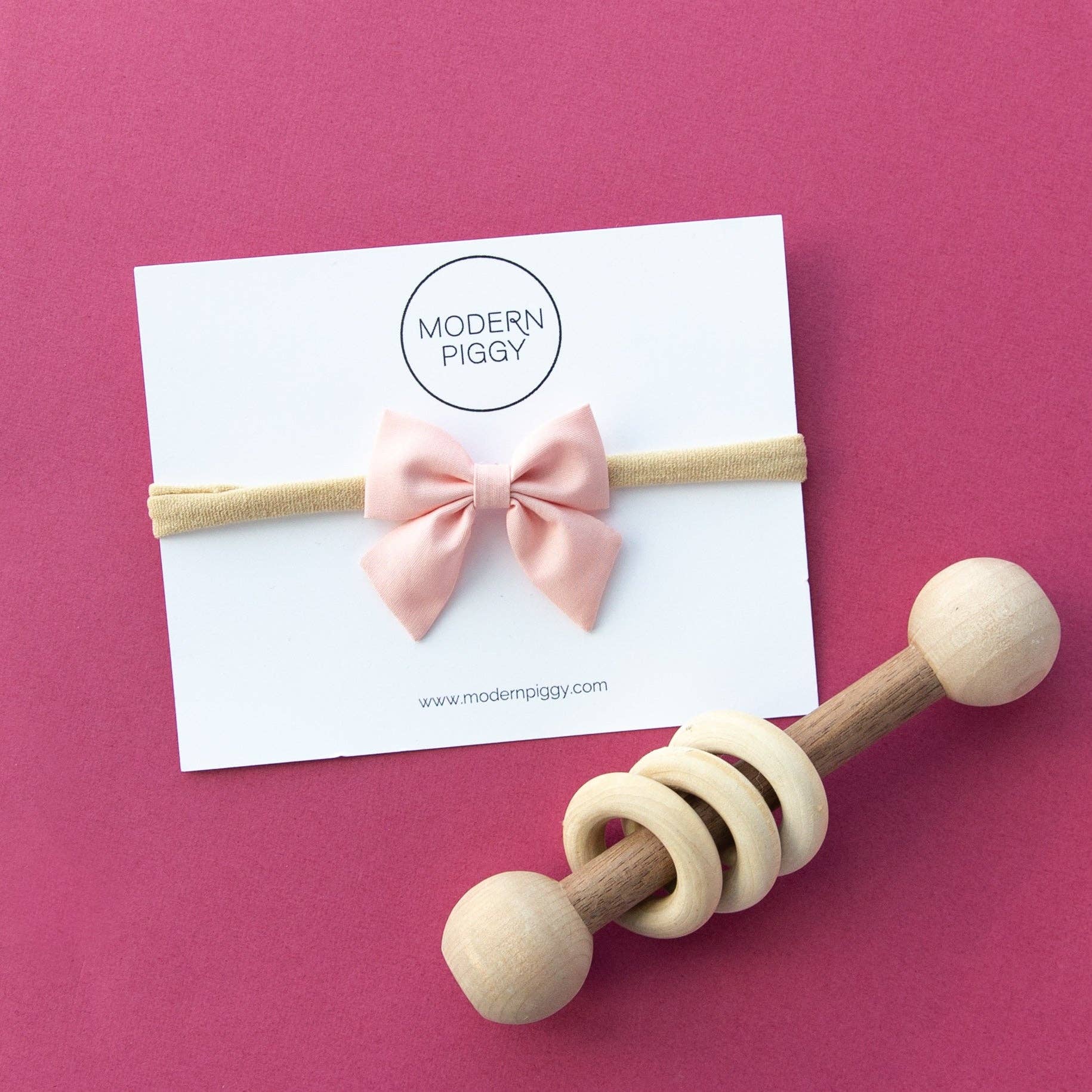 Candy Pink | Mini Piggy Bow: Alligator Clip