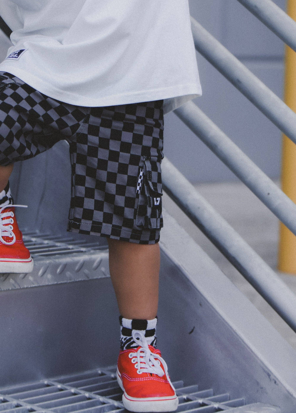 Cargo Shorts | Grey Checker