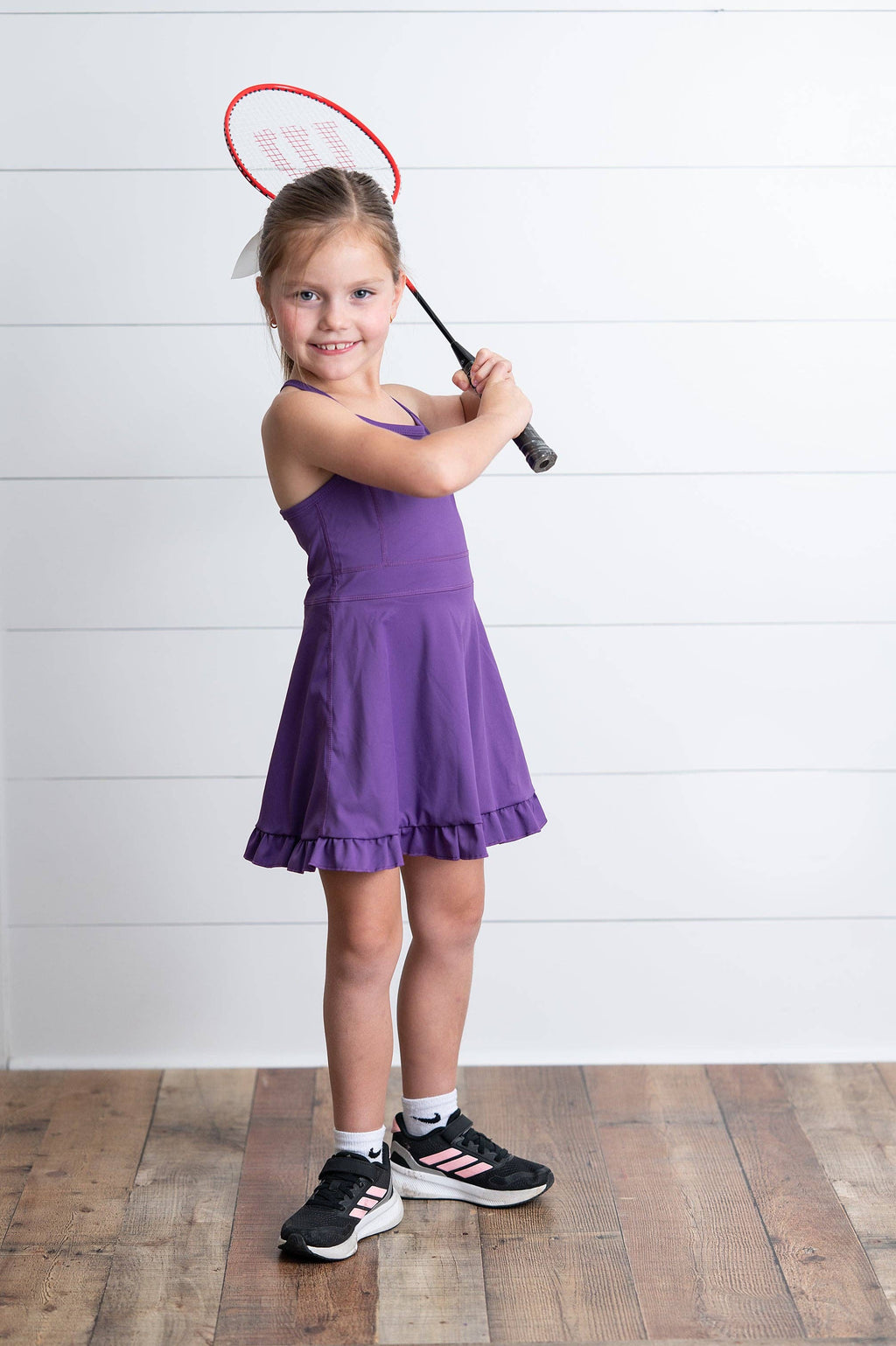 Athletic Ruffle Dress | Purple