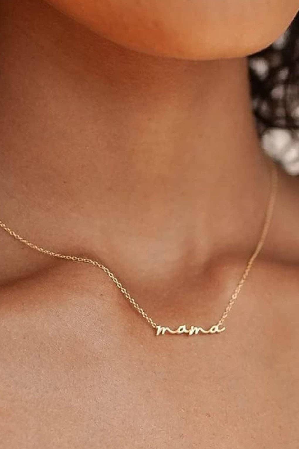 Stainless Steel Mama Necklace | 18K Gold Plated Waterproof