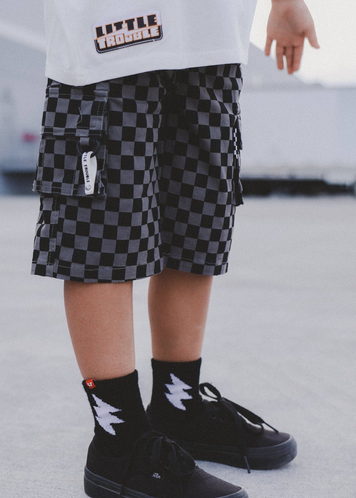 Cargo Shorts | Grey Checker