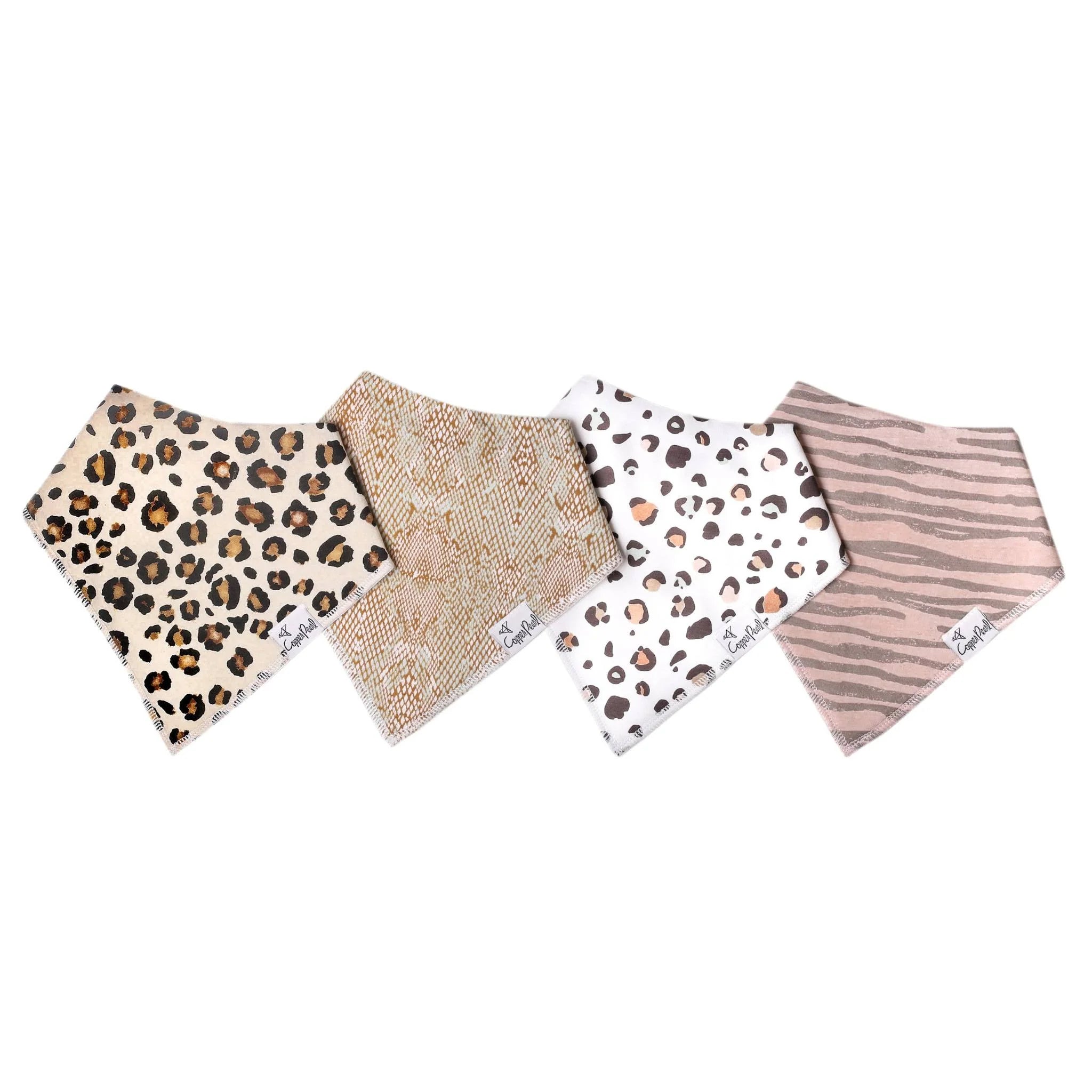 Copper Pearl Zara Bandana Bib Set (4-Pack)