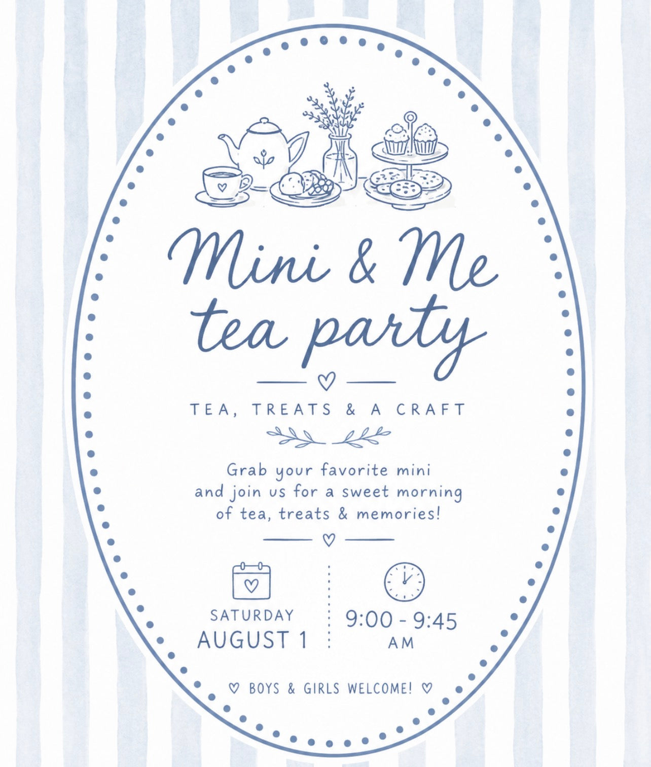 Mini & Me Tea Party | Saturday August 1st