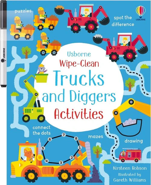 Wipe-Clean Trucks & Diggers Activities Book