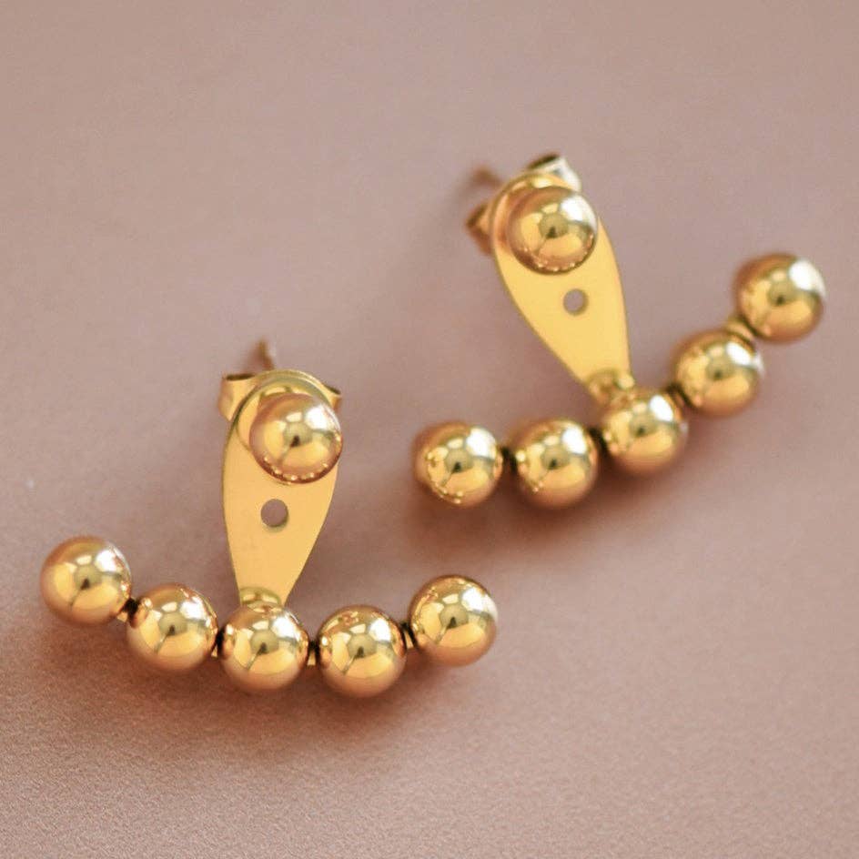 Gold Ear Jackets | 18K Gold Plated