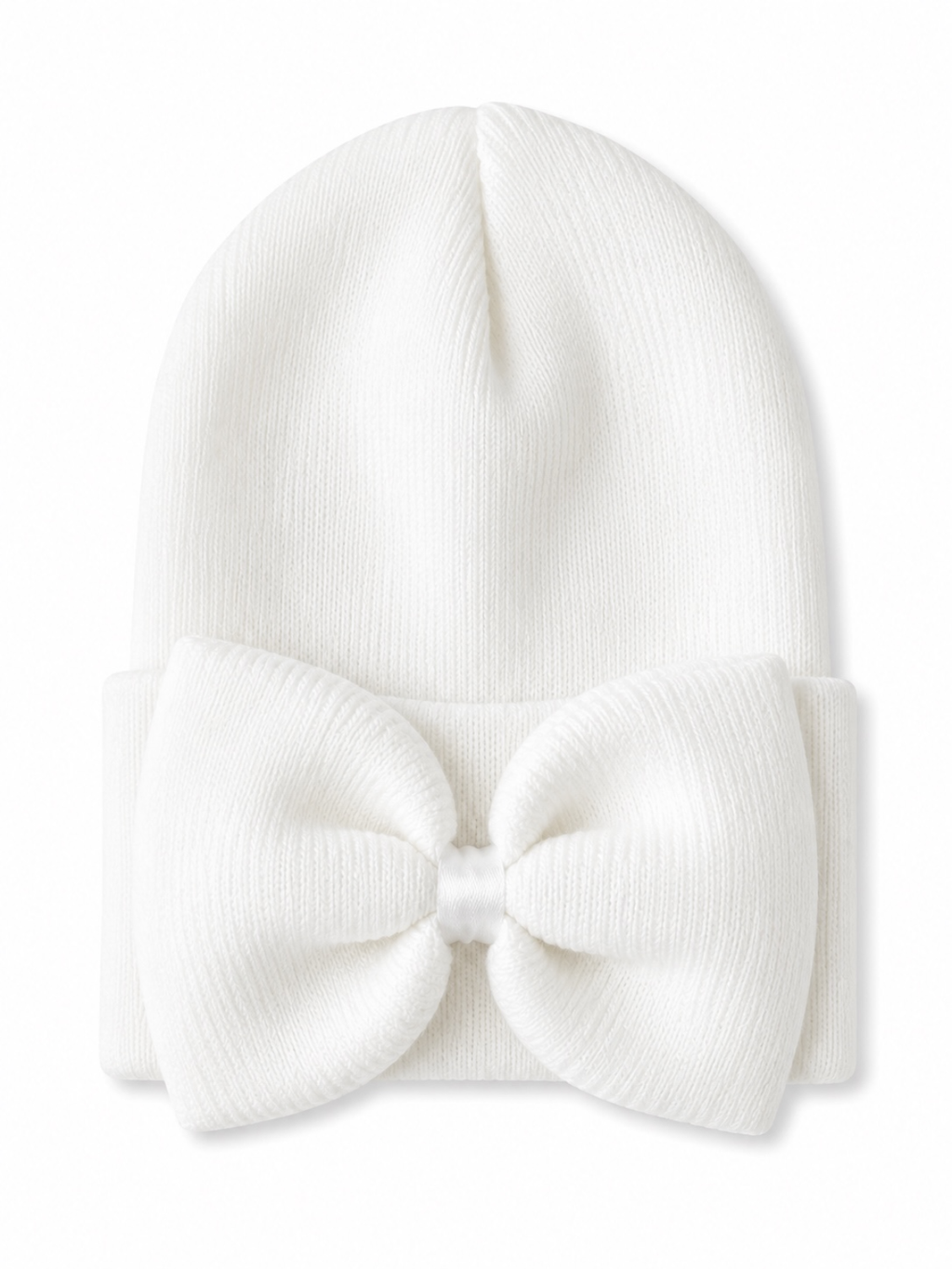 Baby's First Hat |  Warm White Bow