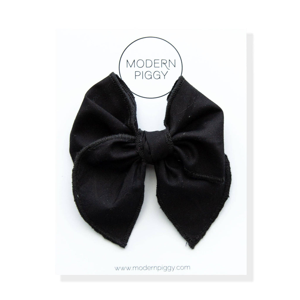 Black | Petite Party Bow: Alligator Clip