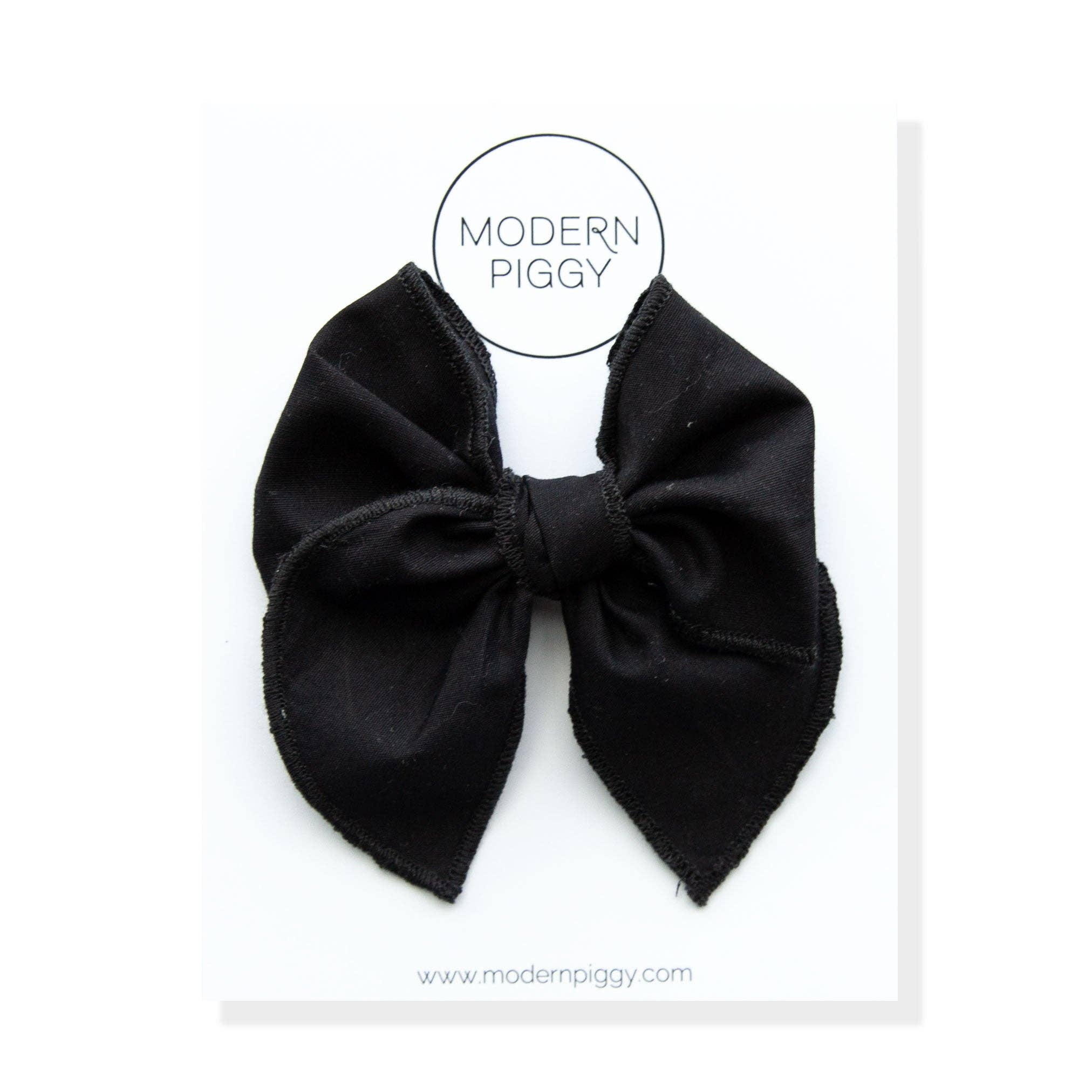 Black | Petite Party Bow: Alligator Clip