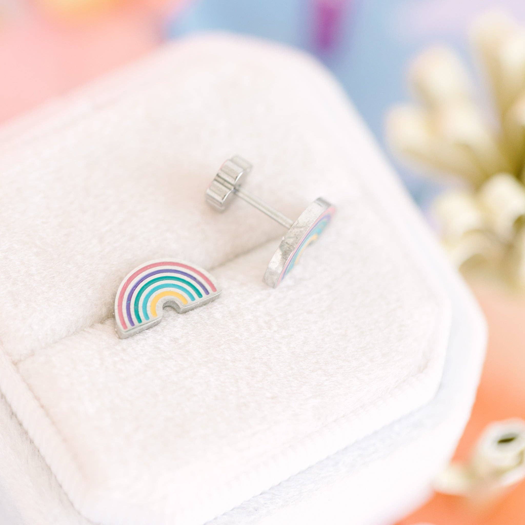 Silver Rainbows Earrings