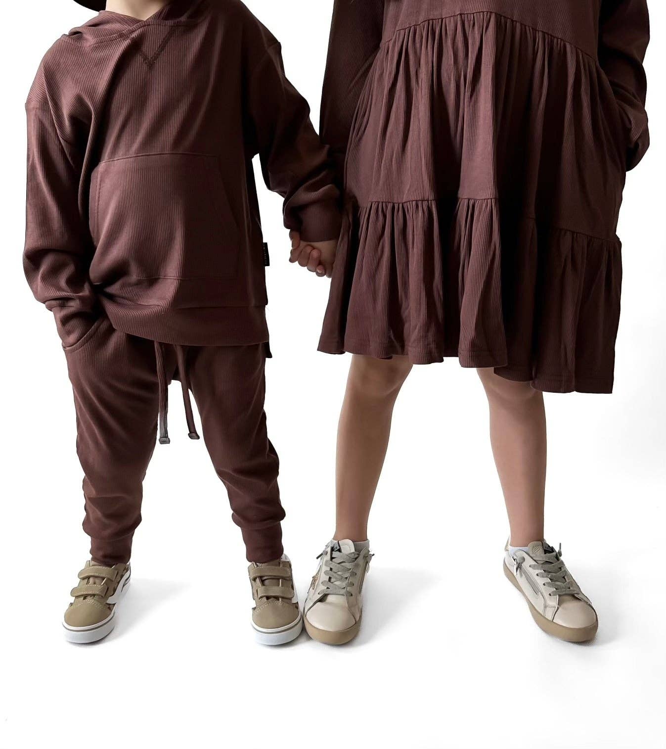 BAMBOO RIBBED HOODIE | COCOA