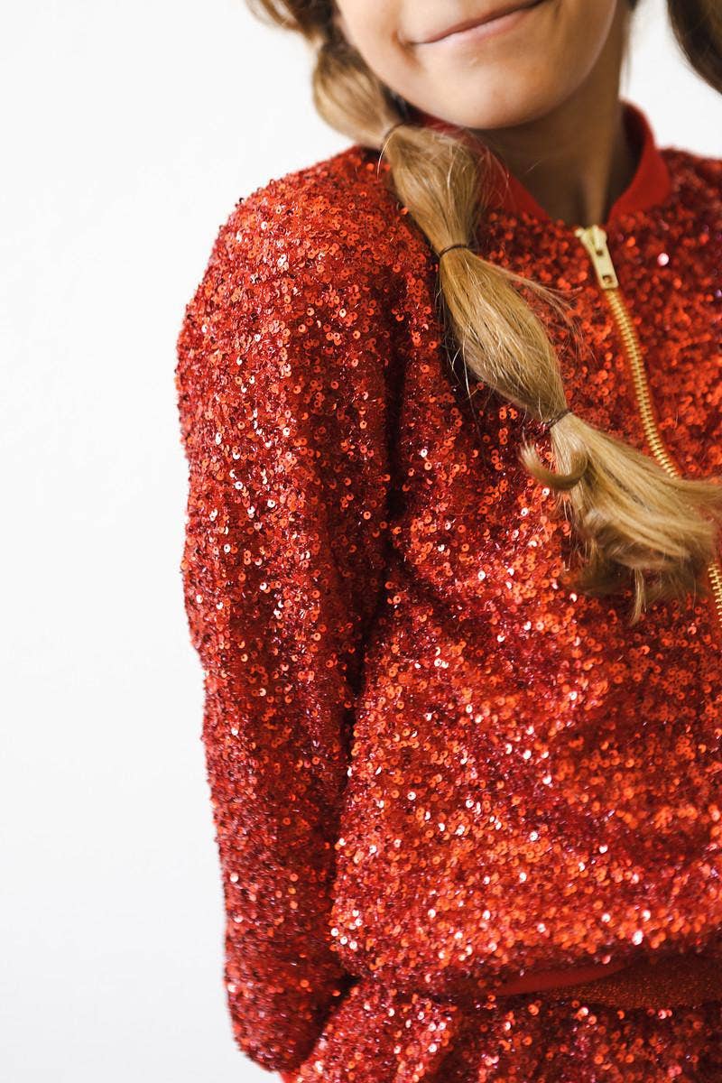 Sequin Jacket | Red
