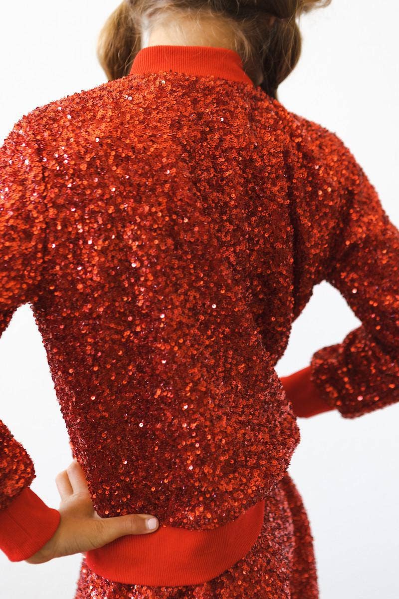 Sequin Jacket | Red