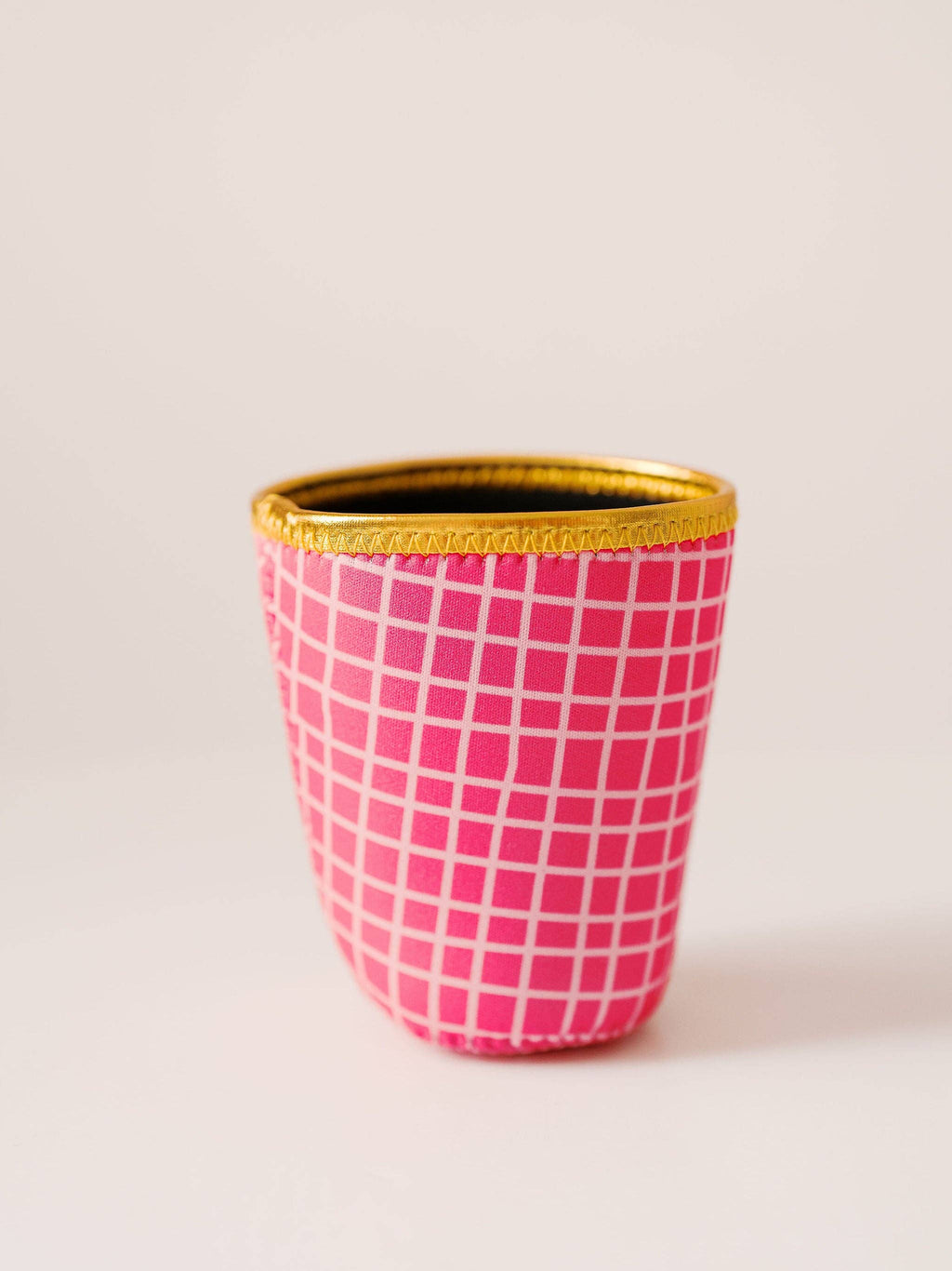 Mom Needs A Coffee Pink Grid Drink Sleeve