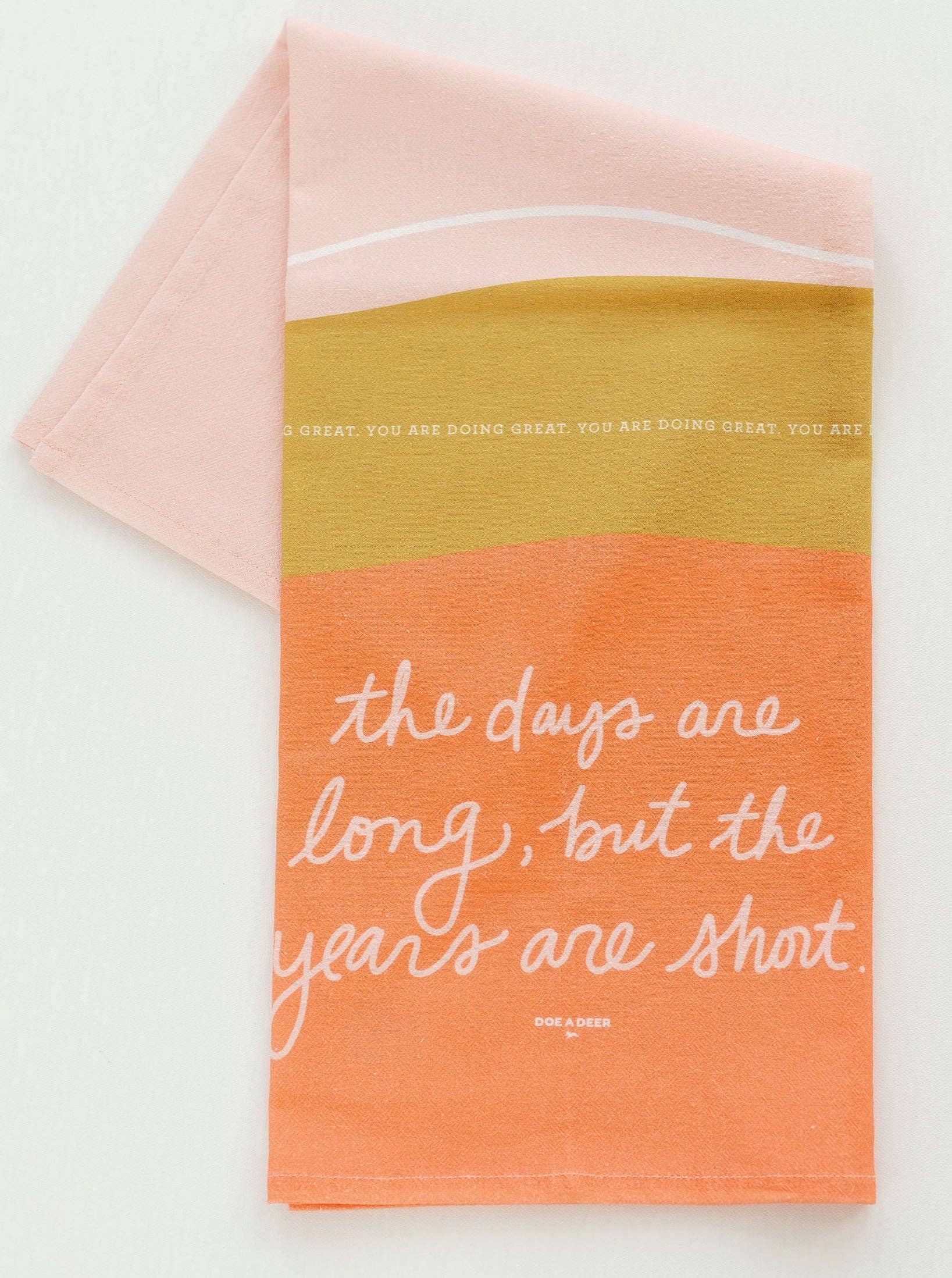 The Days Are Long Full Pattern Flour Sack Towel