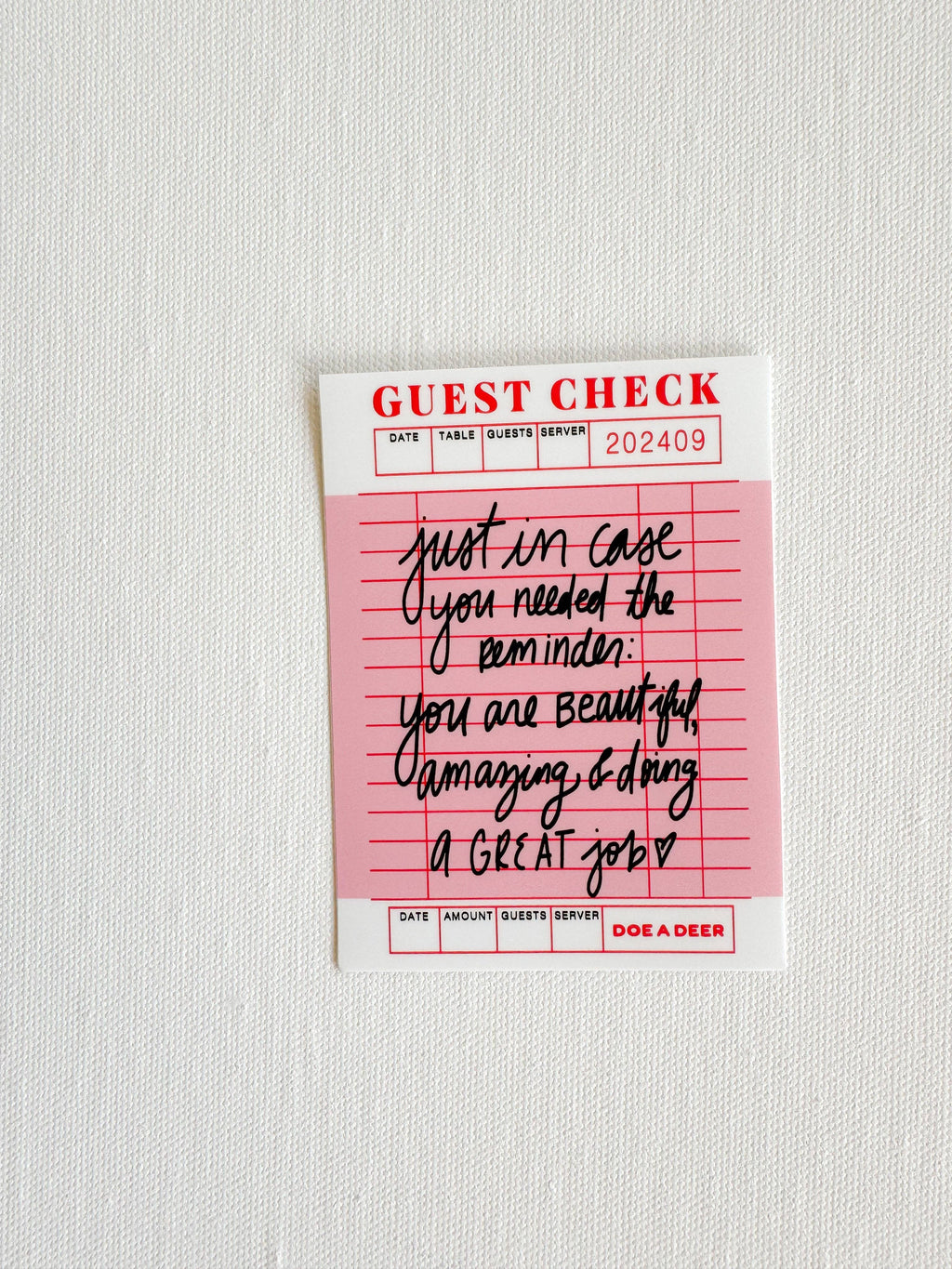 Just in Case Sticker