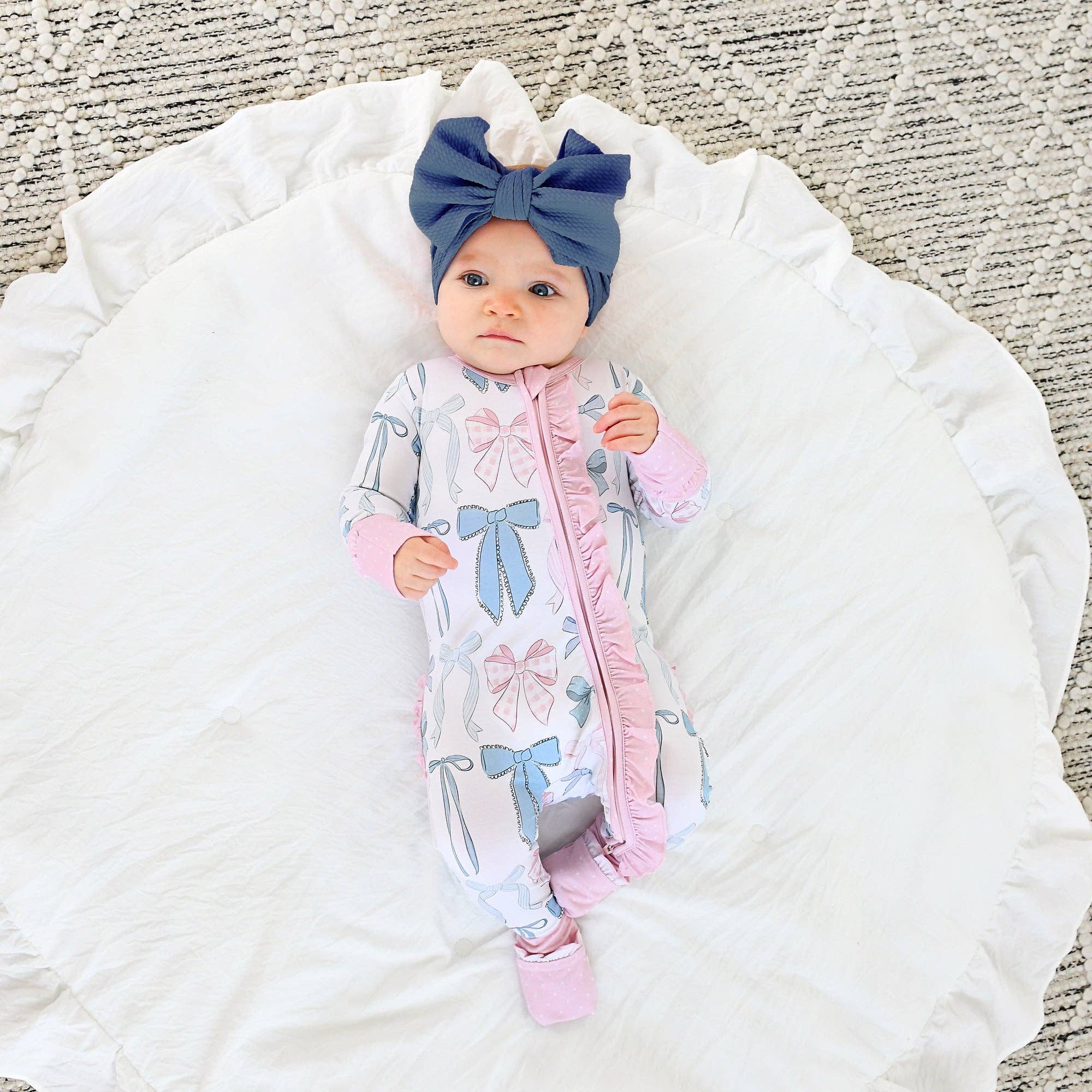 Samantha Bows Ruffle Zip Sleeper
