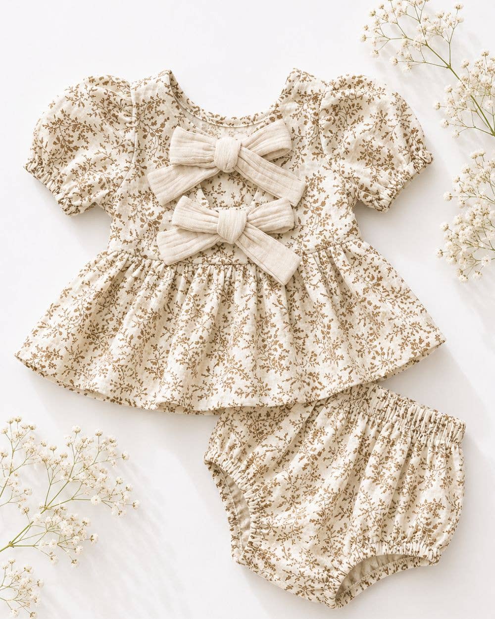 Quinn Bow-Back Top & Bloomer Set | Wisteria Smoke