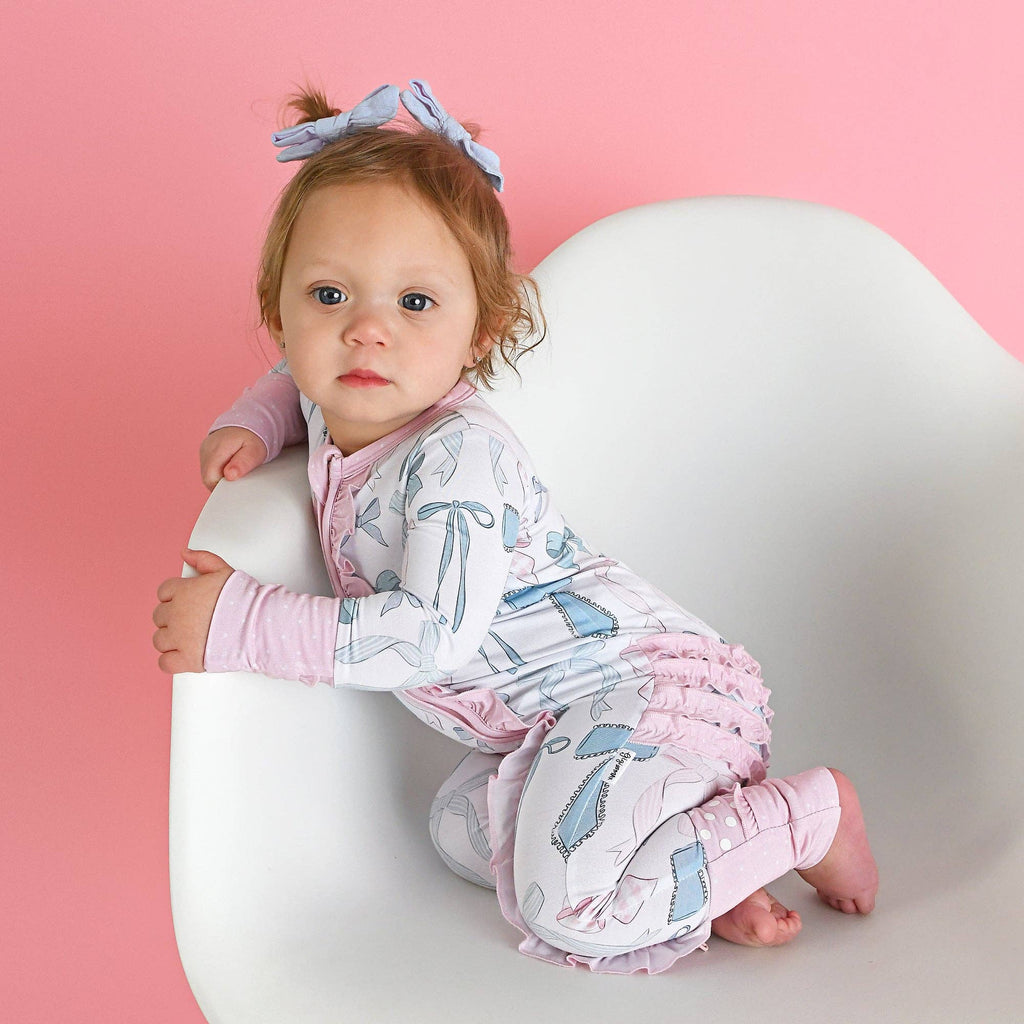 Samantha Bows Ruffle Zip Sleeper
