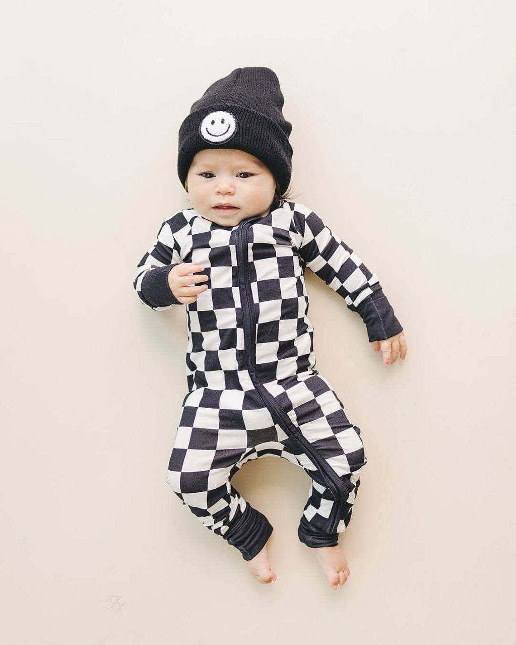 Smiley Baby & Kids Beanie | Black: Toddler