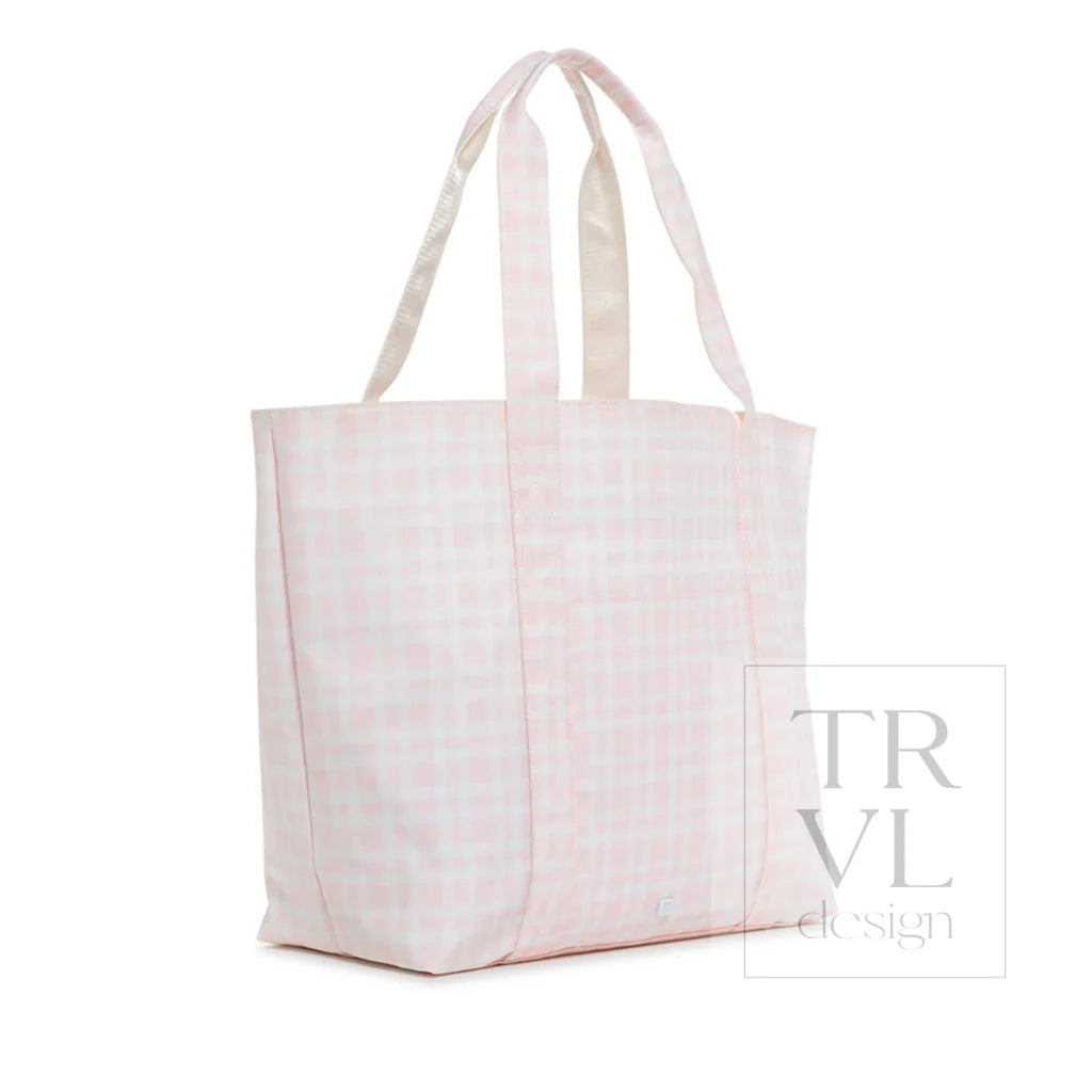 Jumbo Tote | Pink Plaid