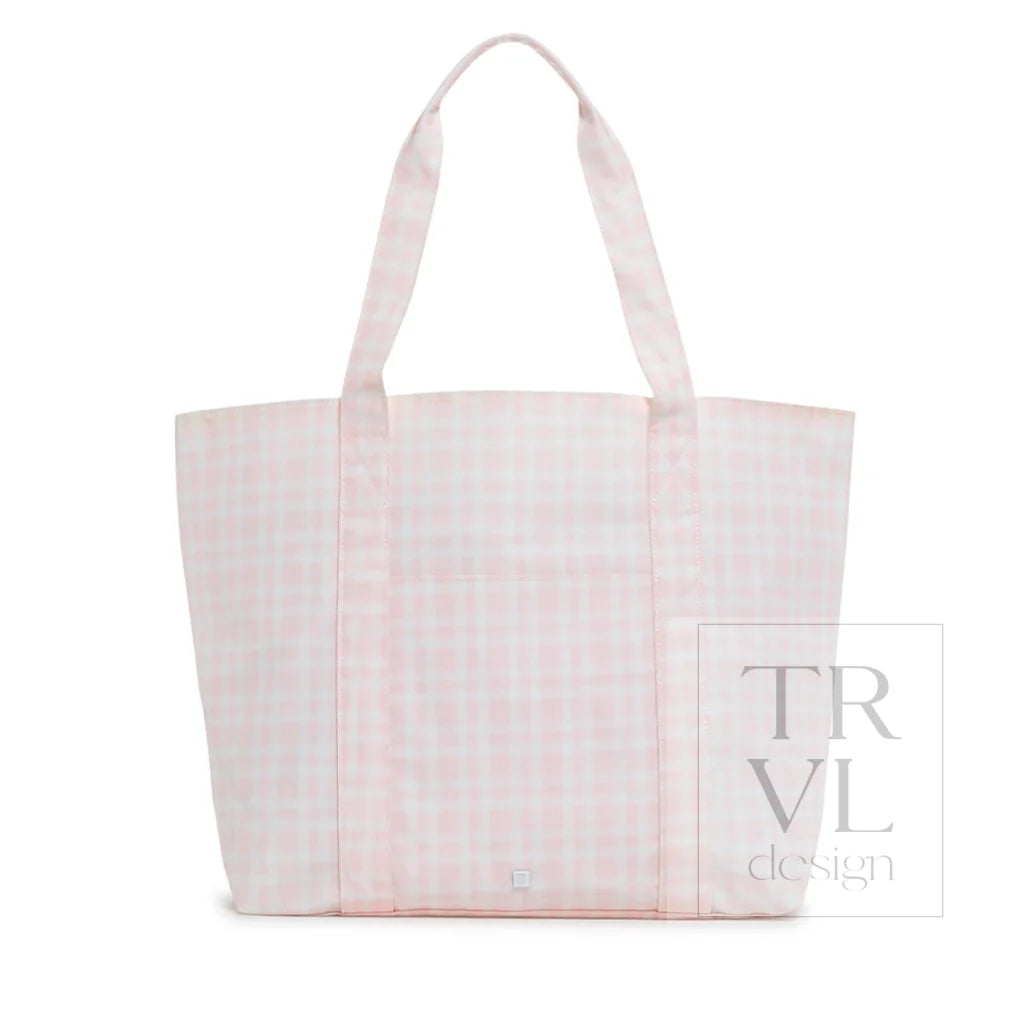 Jumbo Tote | Pink Plaid