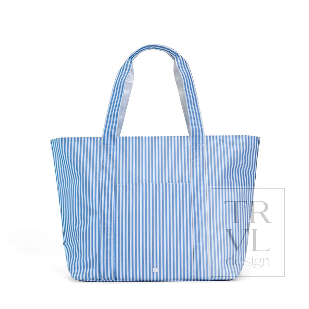 Jumbo Tote | Chambray Stripe