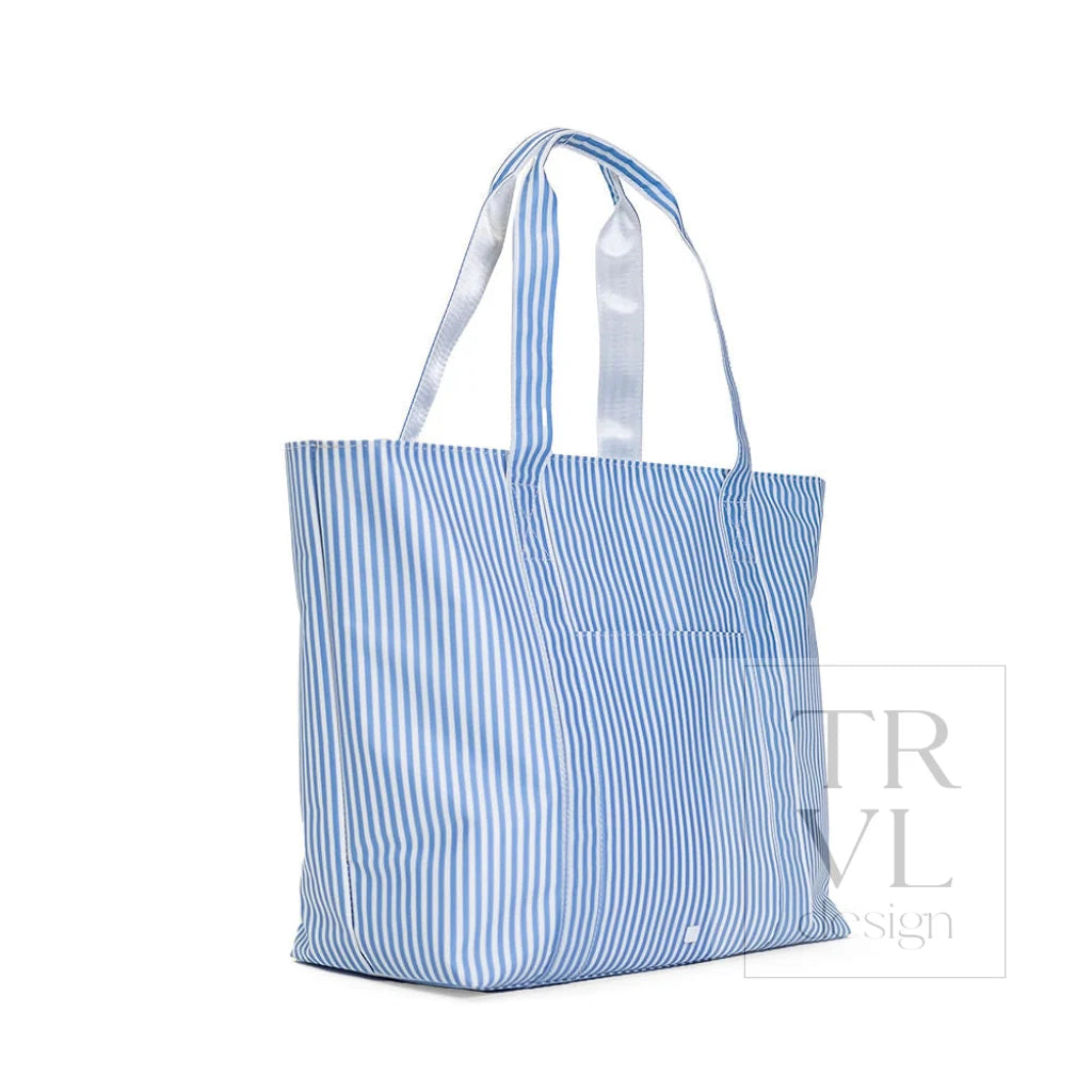 Jumbo Tote | Chambray Stripe